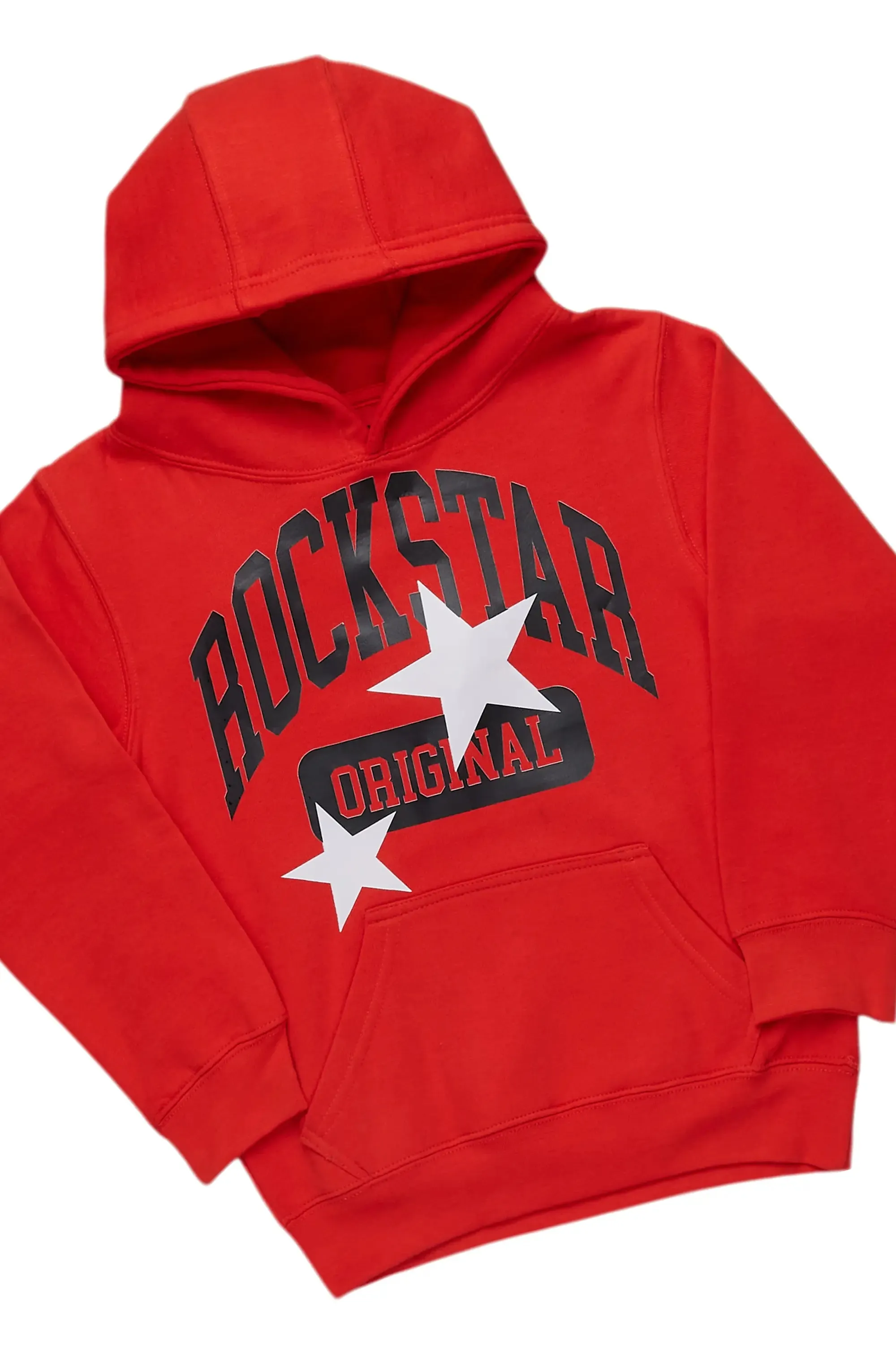 Boys Miro Black/Red Hoodie/Stacked Flare Jean Set sold by Rockstar Original product image thumbnail 2