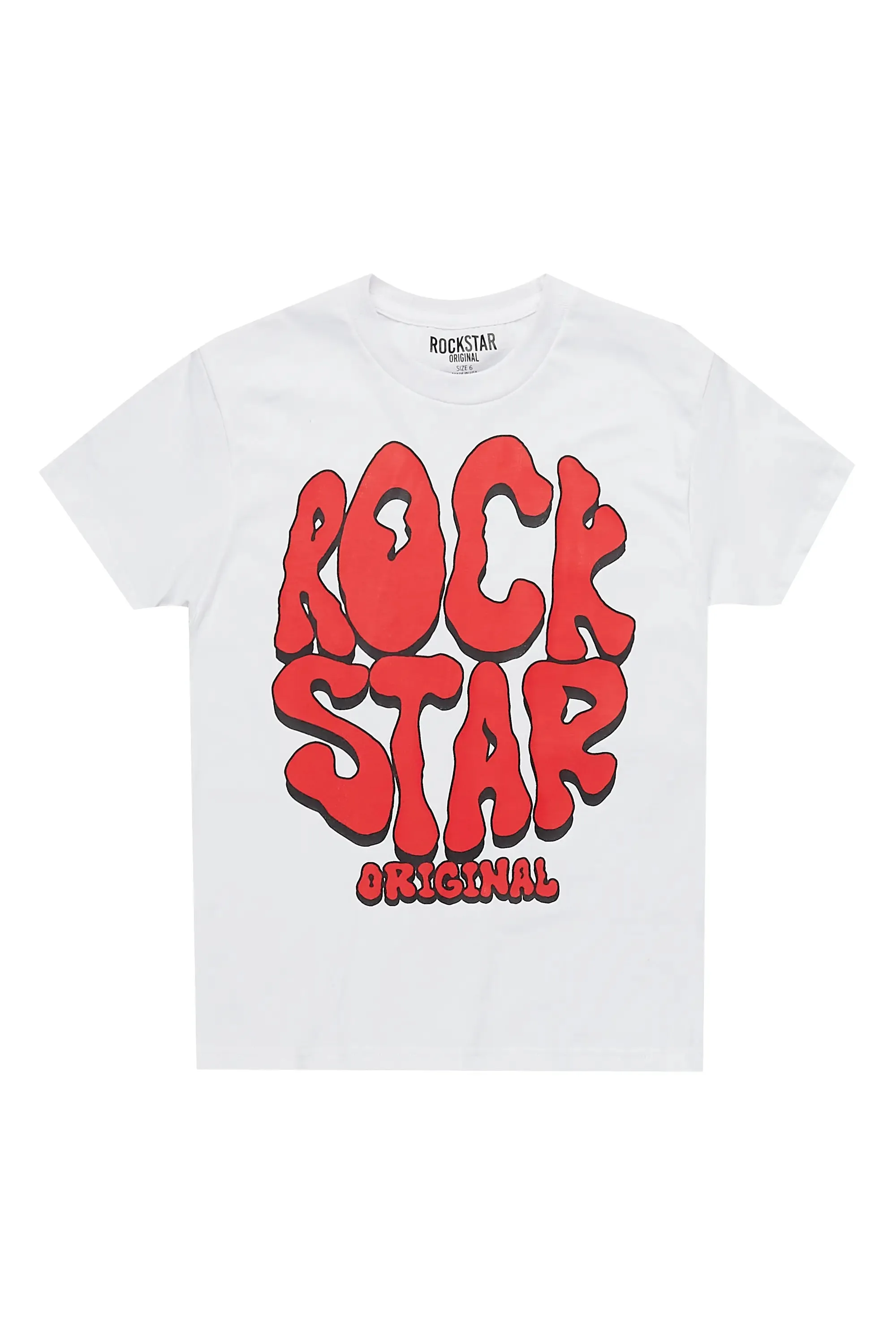 Boys Cass White Graphic T-Shirt sold by Rockstar Original