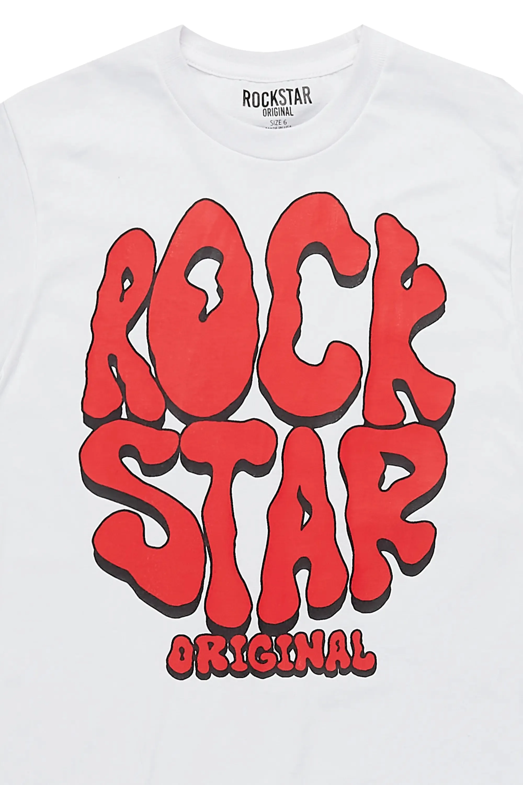 Boys Cass White Graphic T-Shirt sold by Rockstar Original product image thumbnail 2