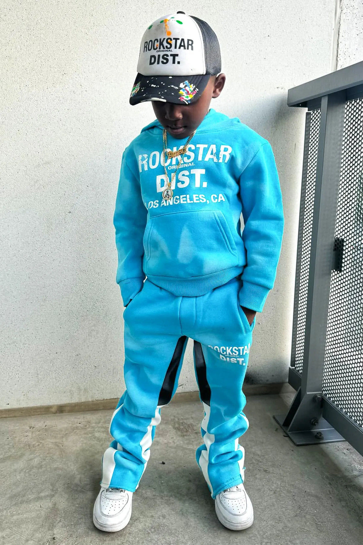 Boys Nelly Blue Stacked Pant Set sold by Rockstar Original product image thumbnail 2