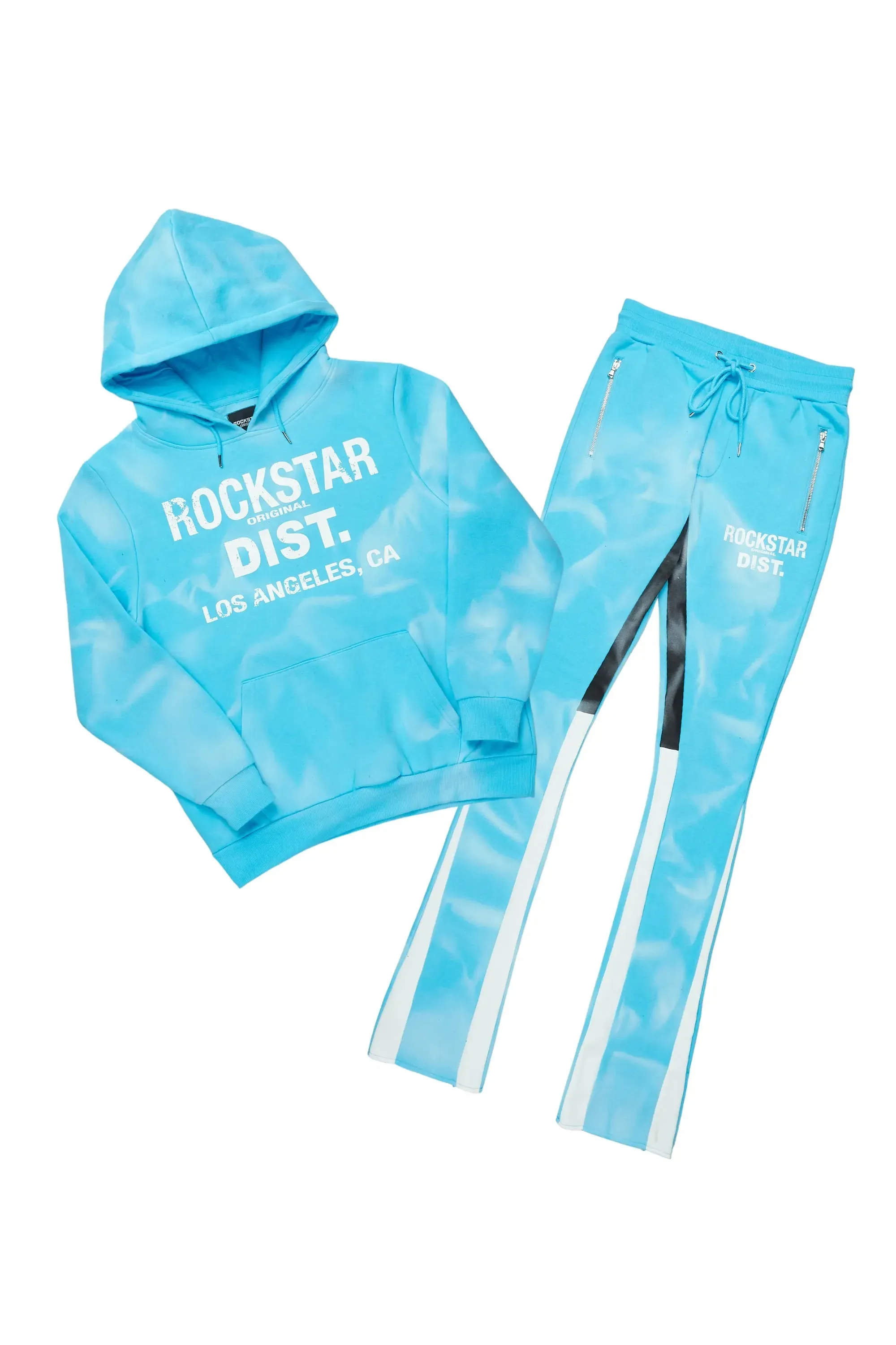 Boys Nelly Blue Stacked Pant Set sold by Rockstar Original