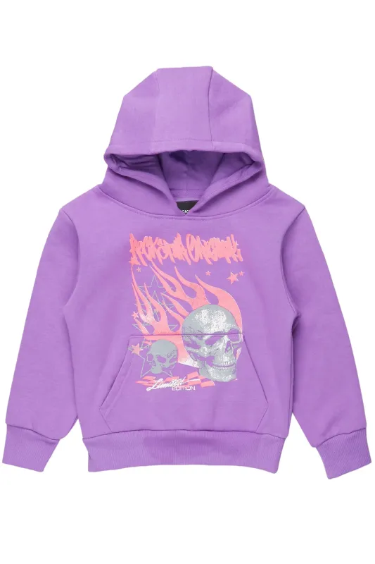 Girls Anessa Purple Graphic Hoodie sold by Rockstar Original