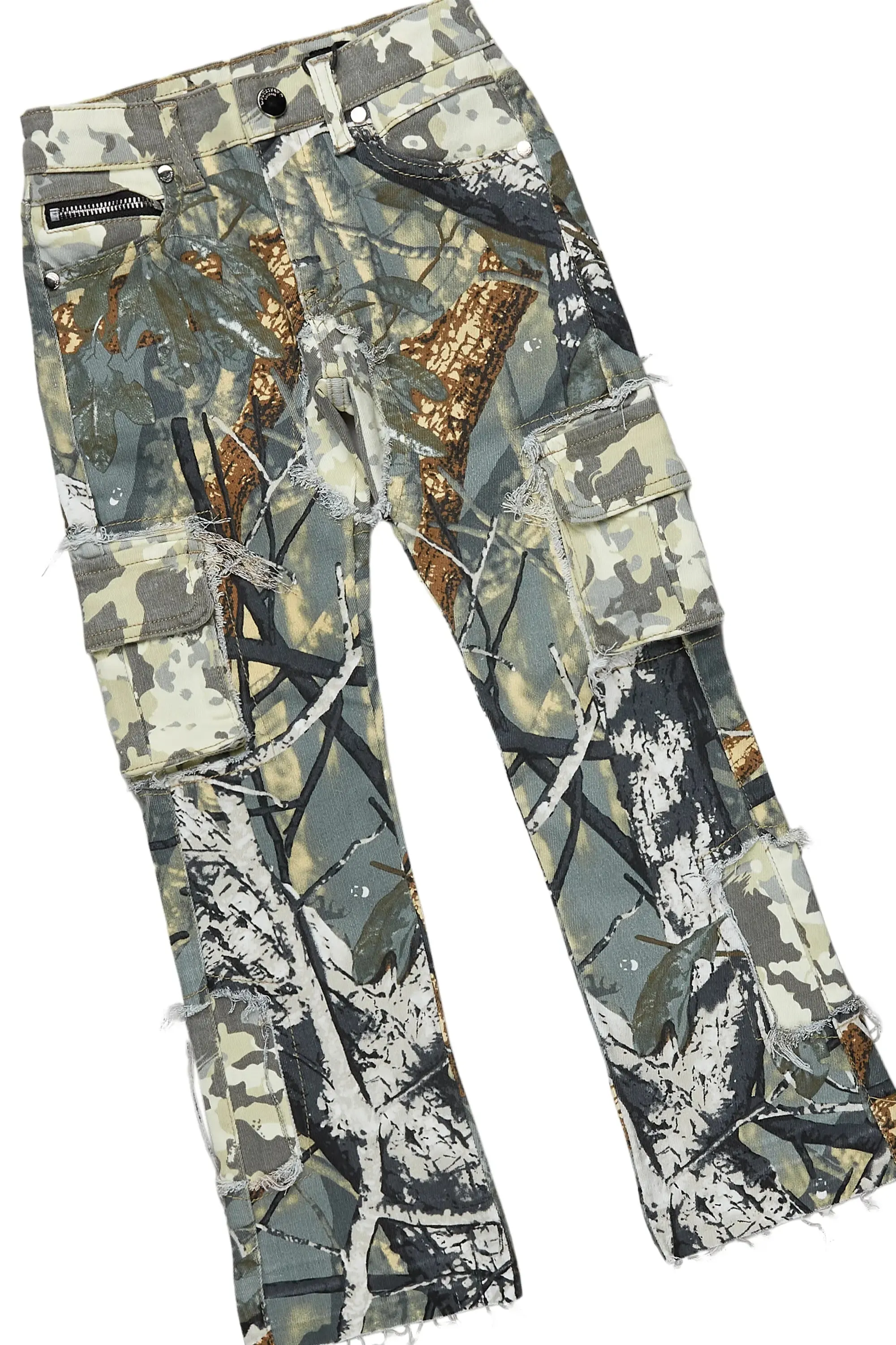 Boys Xavier Black Hoodie/Stacked Flare Jean Set sold by Rockstar Original product image thumbnail 5