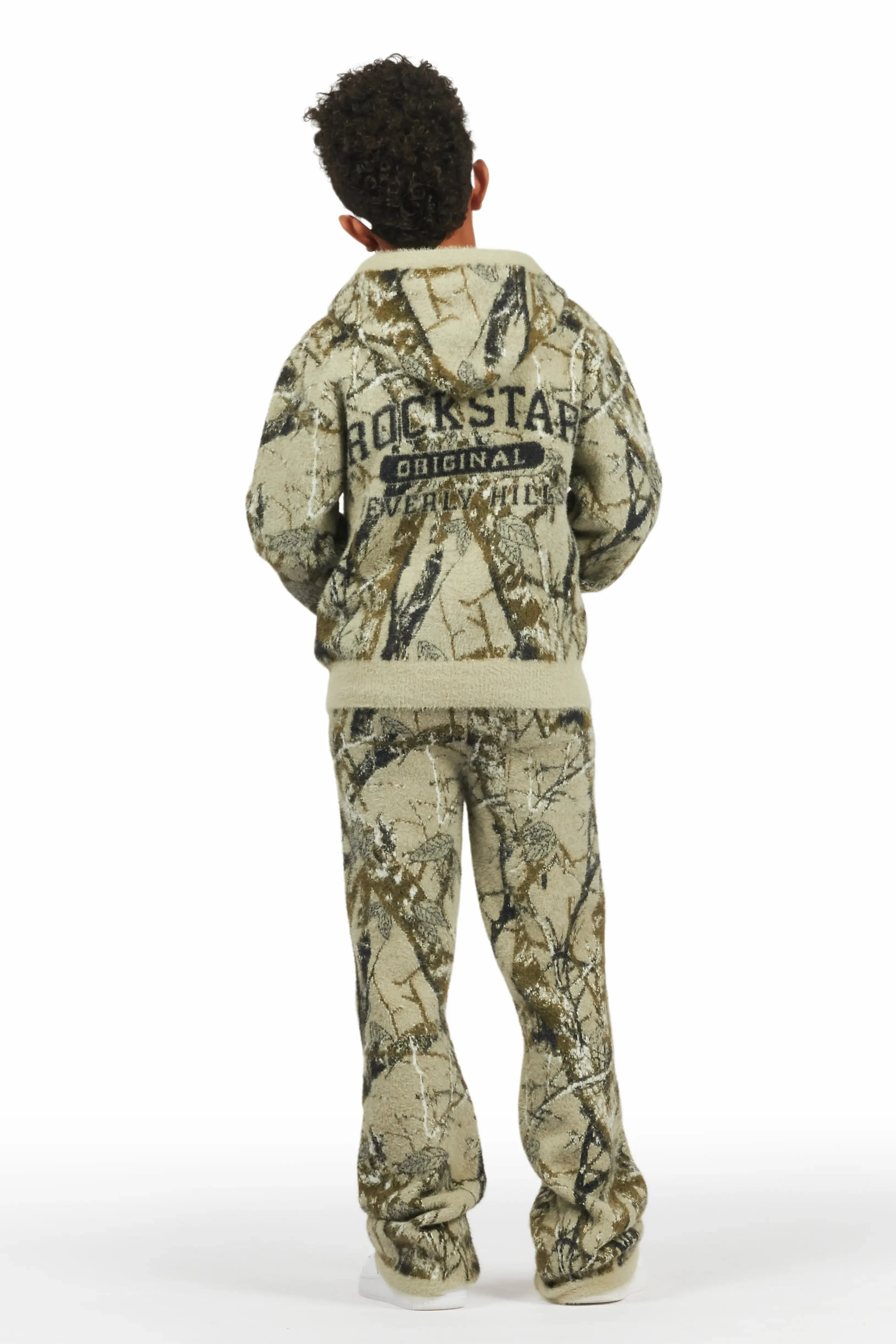 Boys Member Tree Camo Stacked Flare Knitted Mohair Track Set sold by Rockstar Original product image thumbnail 5