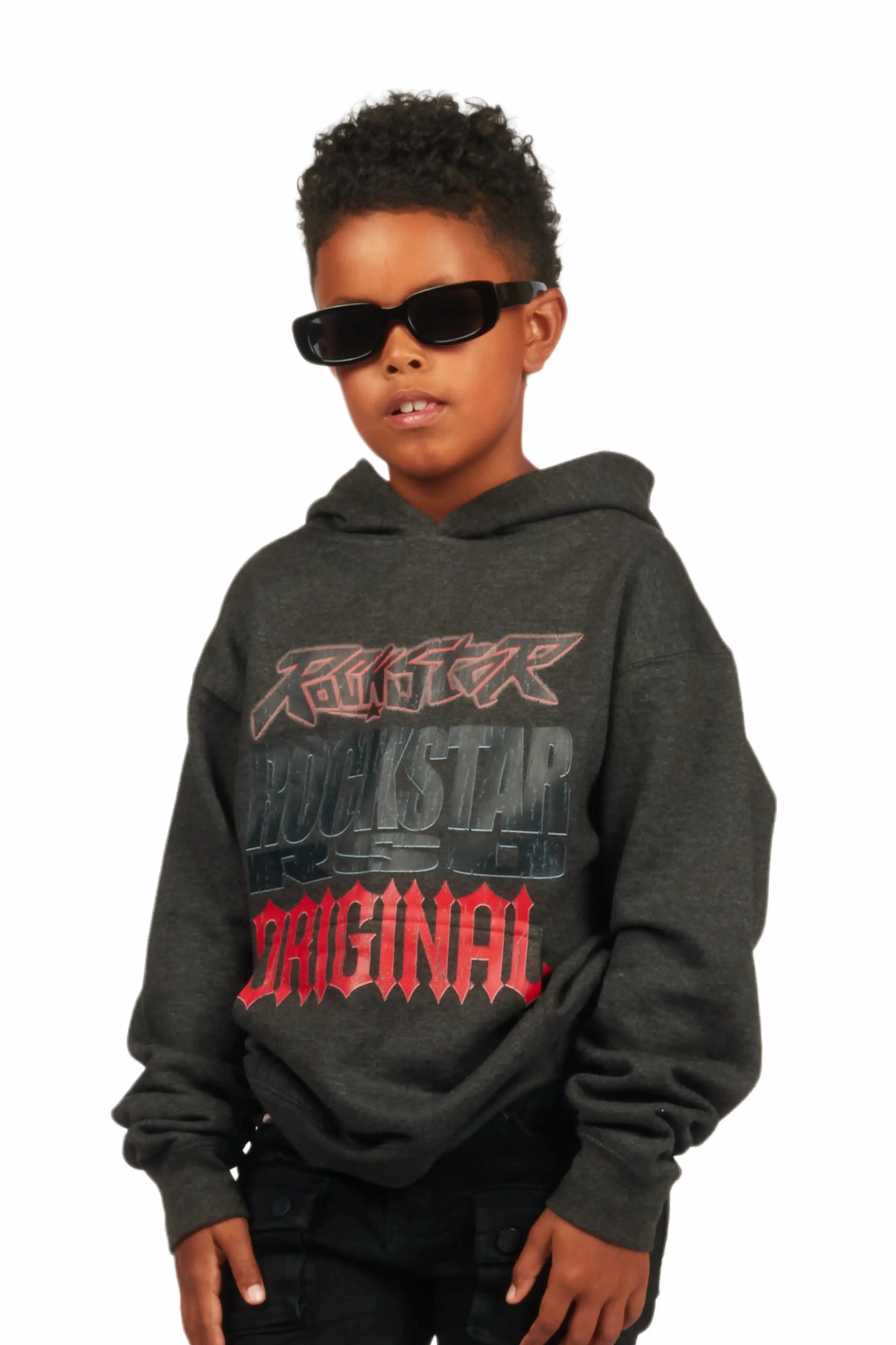 Boys Kaden Charcoal Graphic Hoodie sold by Rockstar Original product image thumbnail 2