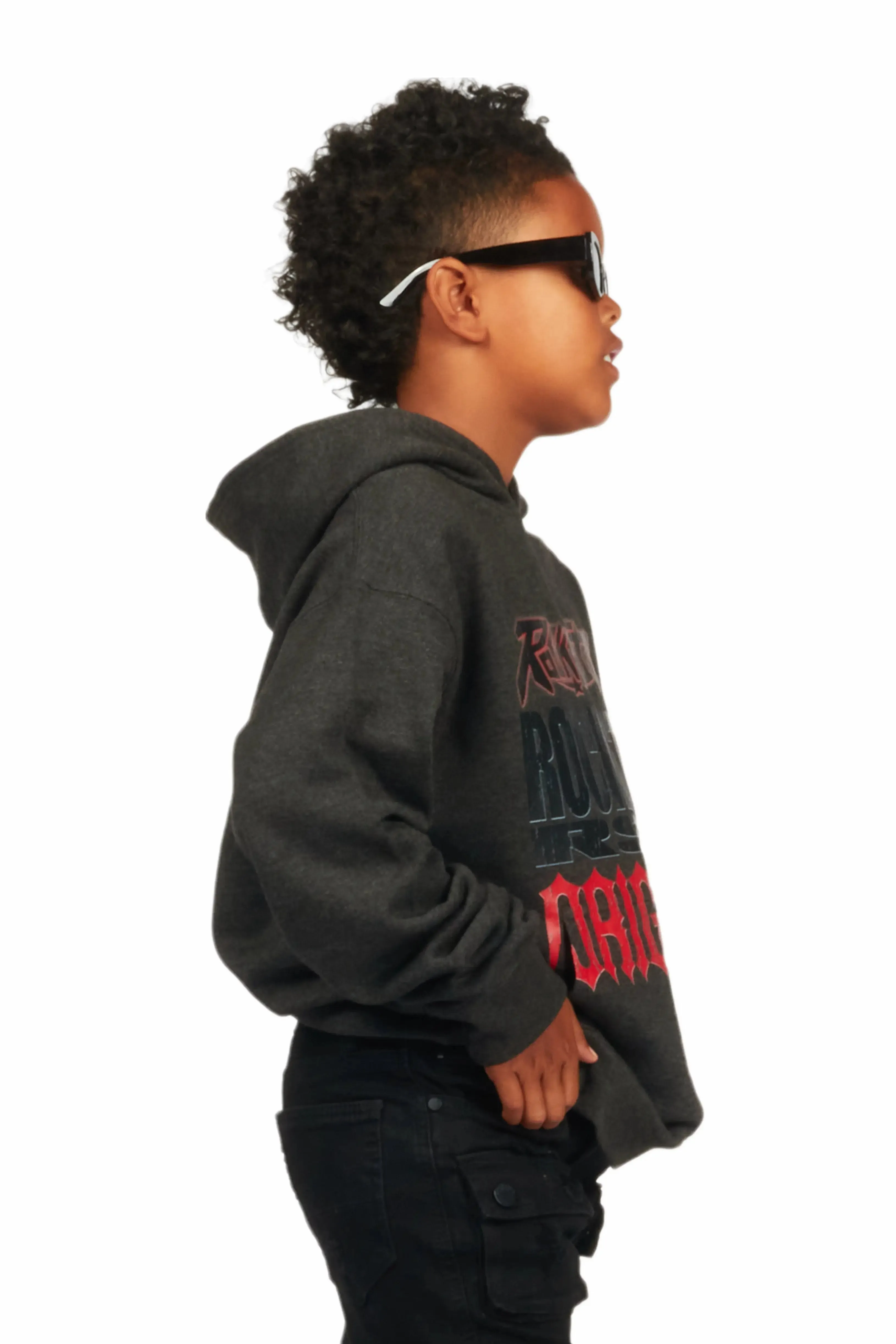 Boys Kaden Charcoal Graphic Hoodie sold by Rockstar Original product image thumbnail 3