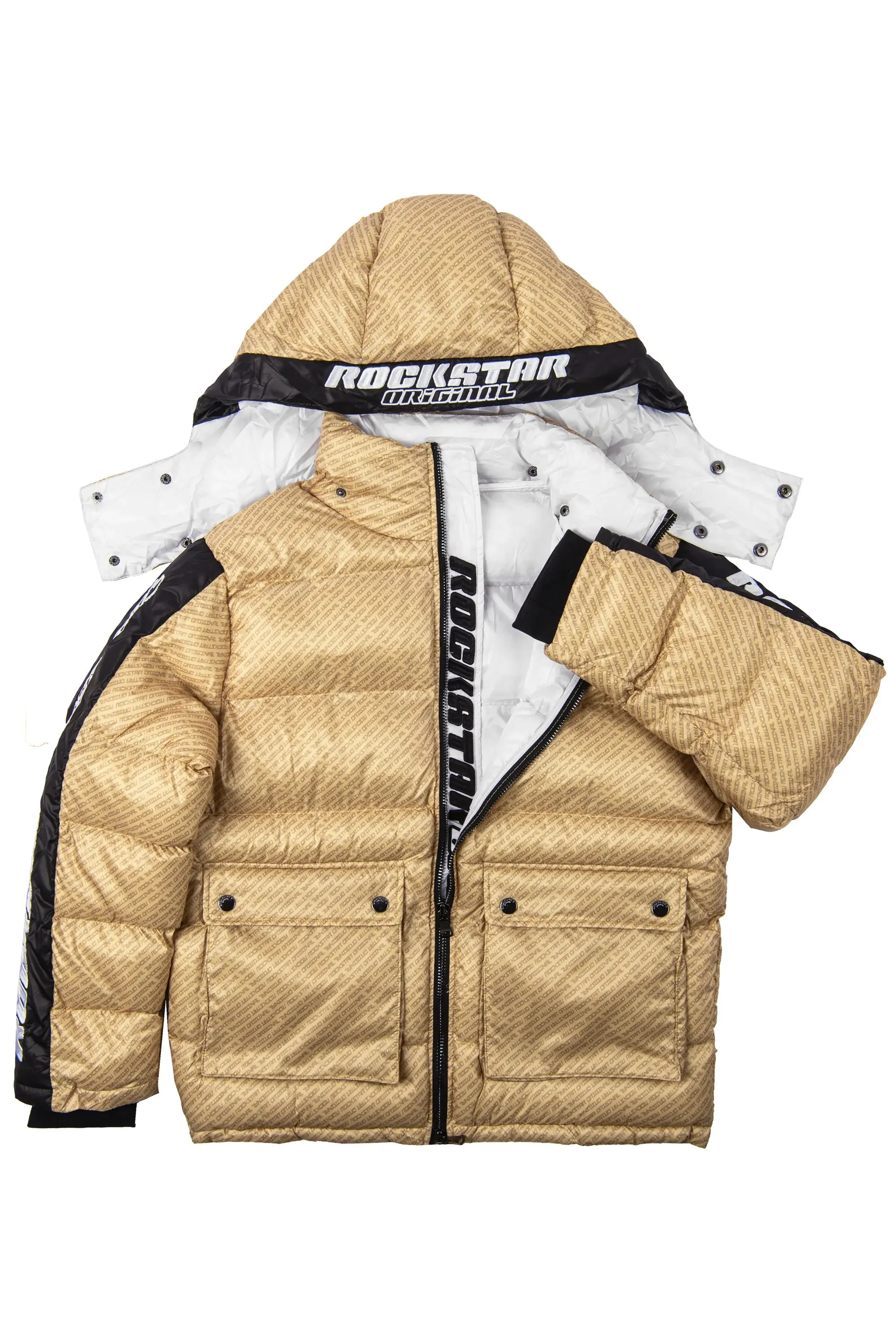 Bryson Puffer Jacket- Beige sold by Rockstar Original product image thumbnail 2