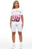 Shajara White/Heather Grey T-Shirt Short Set sold by Rockstar Original
