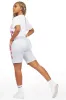 Shajara White/Heather Grey T-Shirt Short Set sold by Rockstar Original