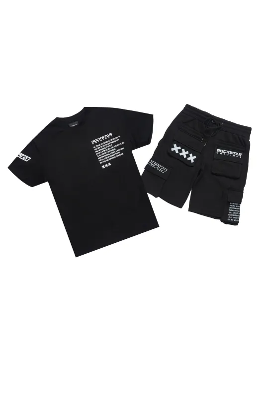 Jash Black/White Short Set sold by Rockstar Original