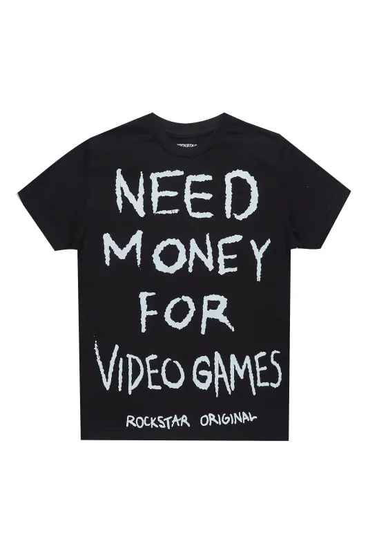 Boys M4 Video Games Black/White Graphic T-Shirt sold by Rockstar Original