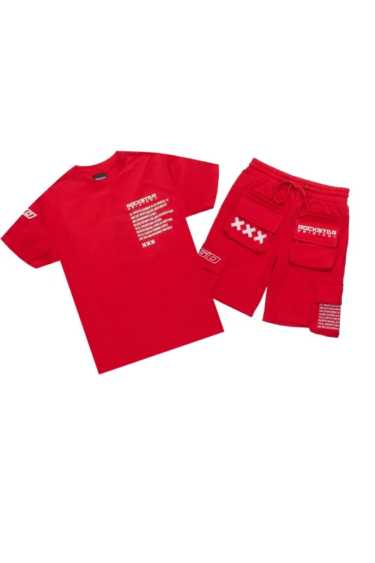 Jash Red/White Short Set sold by Rockstar Original