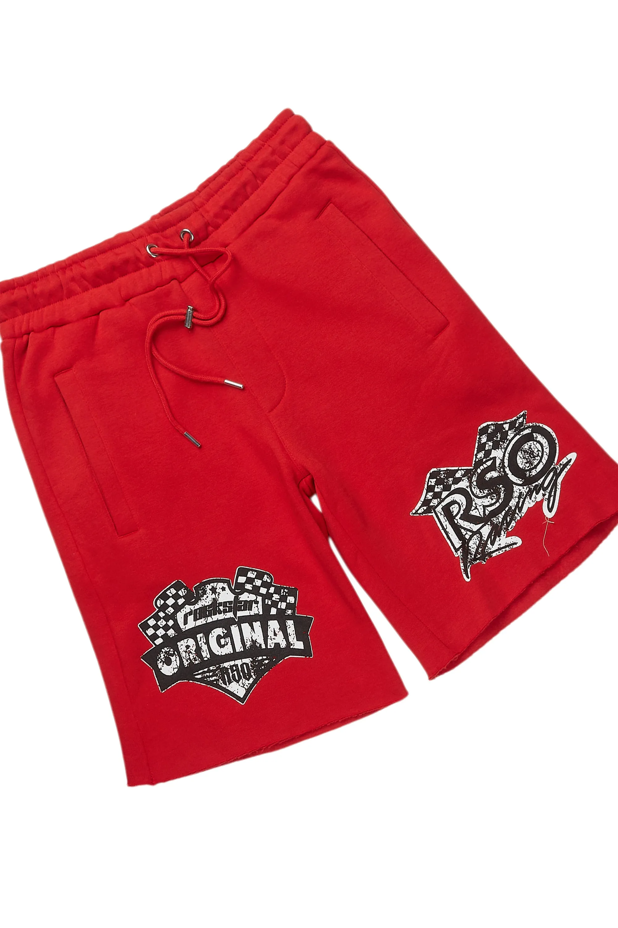 Racing Grung Red/Black T-Shirt/Raw Edge Short Set sold by Rockstar Original product image thumbnail 3
