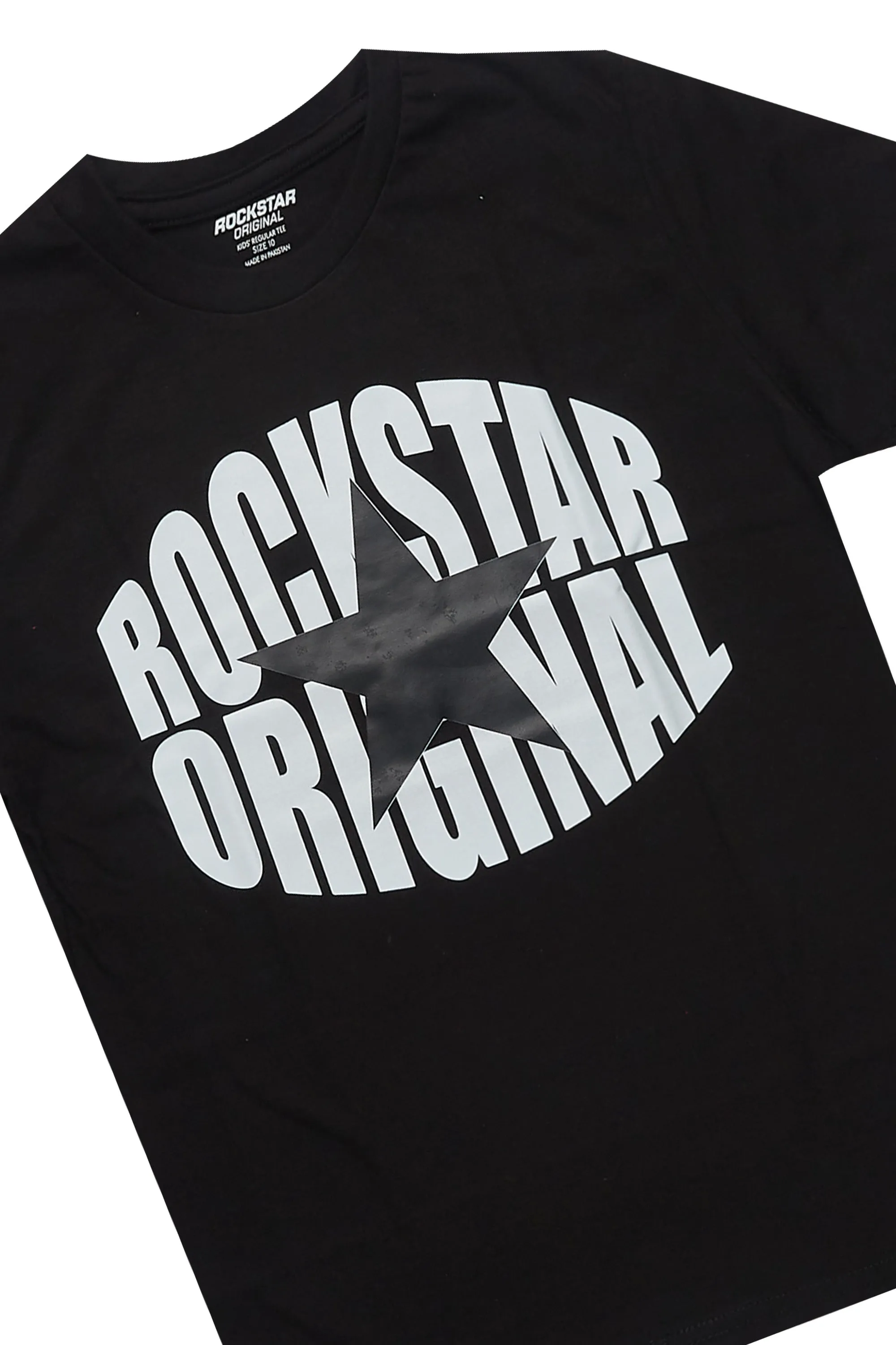 Girls Mia Black/White T-Shirt/Short Set sold by Rockstar Original product image thumbnail 2