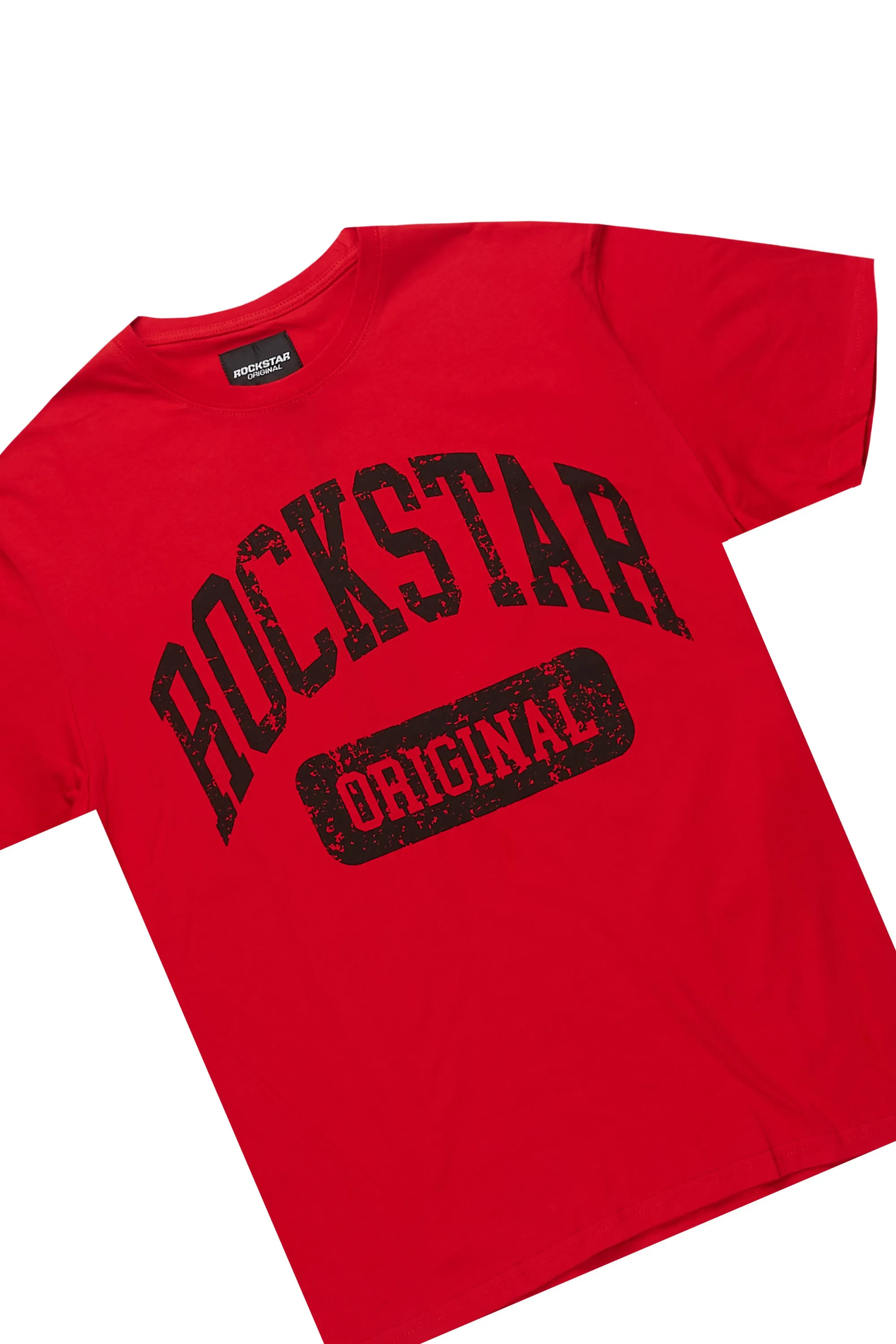 Members Red/Black T-Shirt/Short Set sold by Rockstar Original product image thumbnail 2
