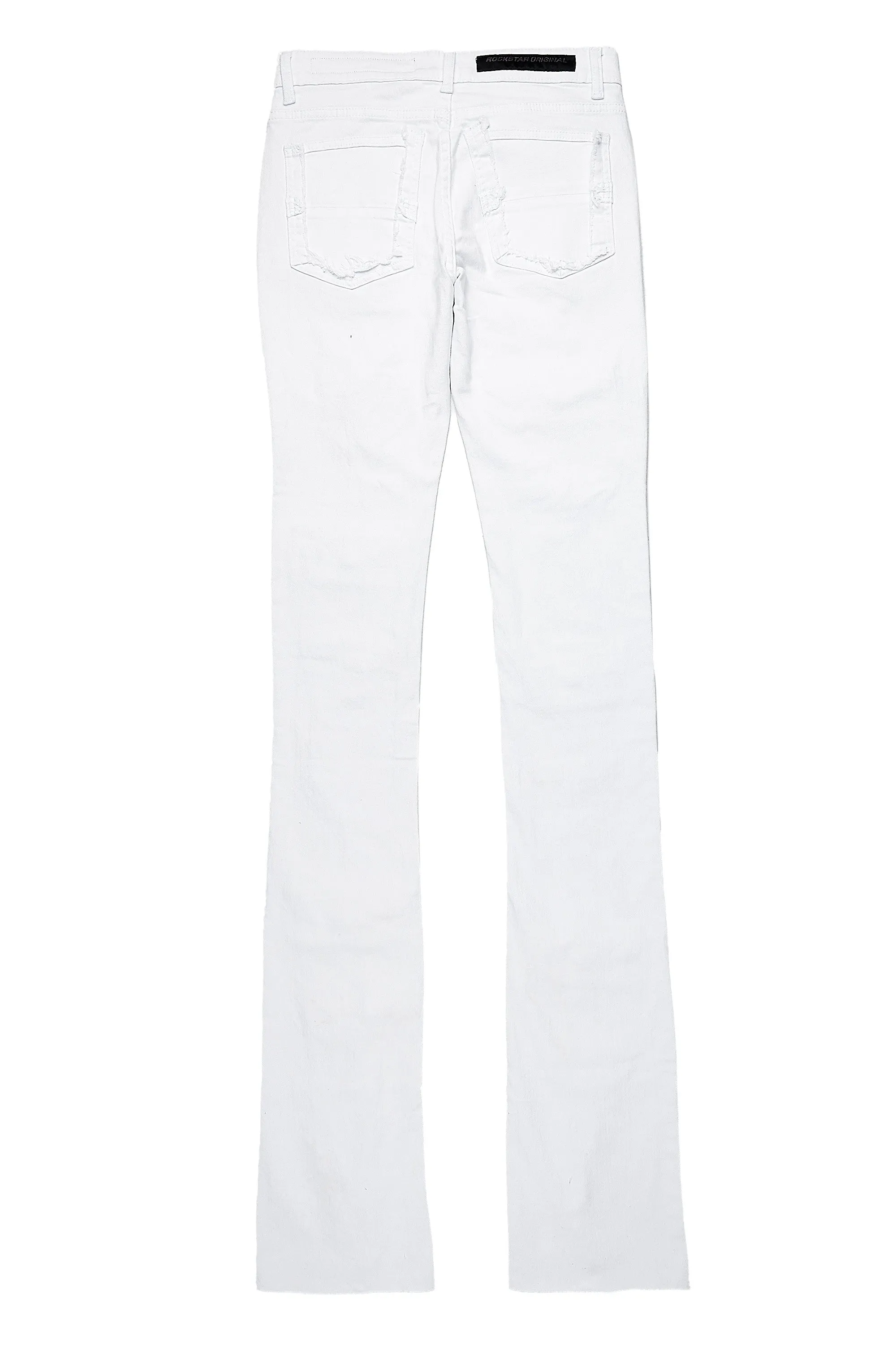 Pooja White Super Stacked Flare Jean sold by Rockstar Original product image thumbnail 3