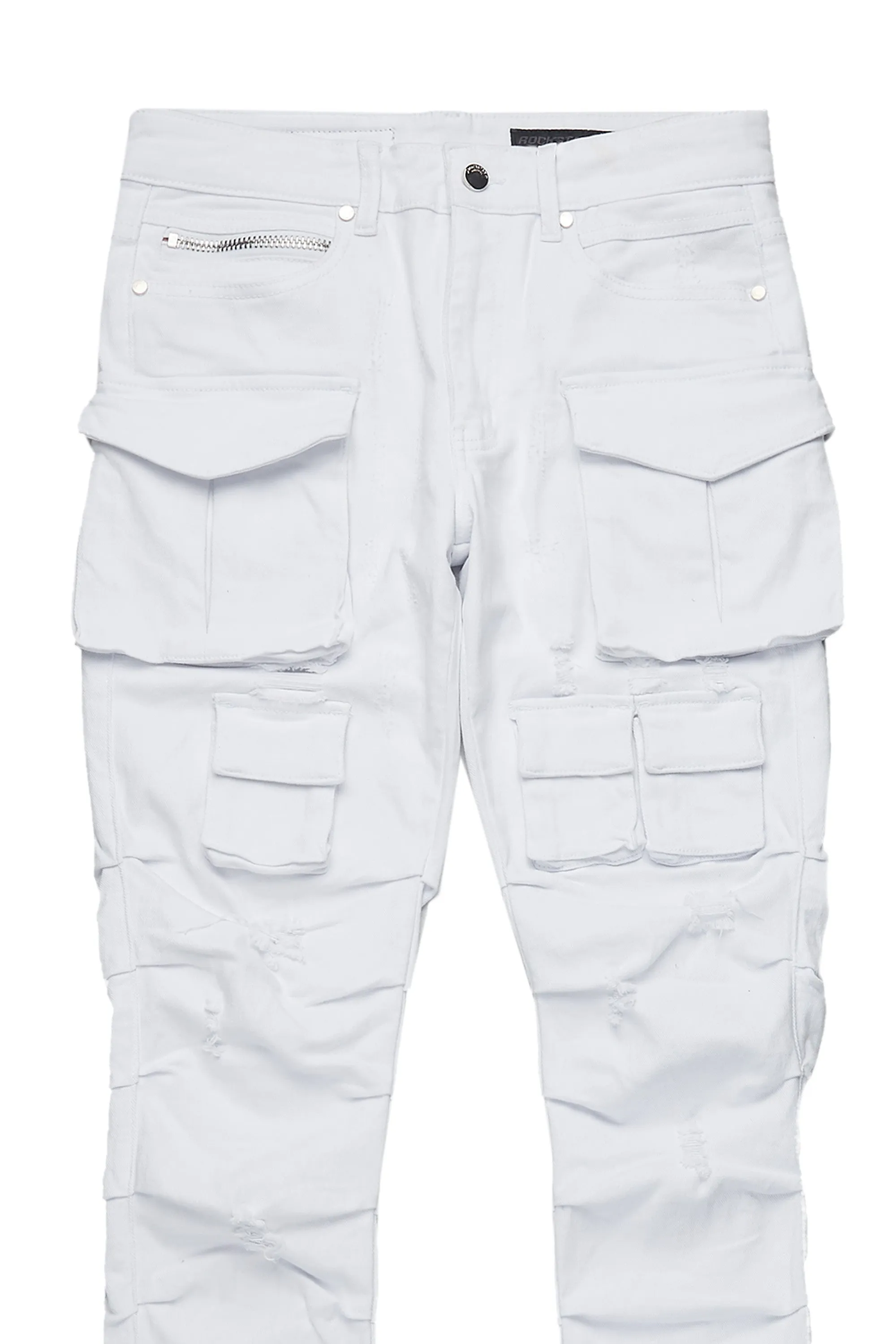 Gentry White Stacked Flare Jean sold by Rockstar Original product image thumbnail 2