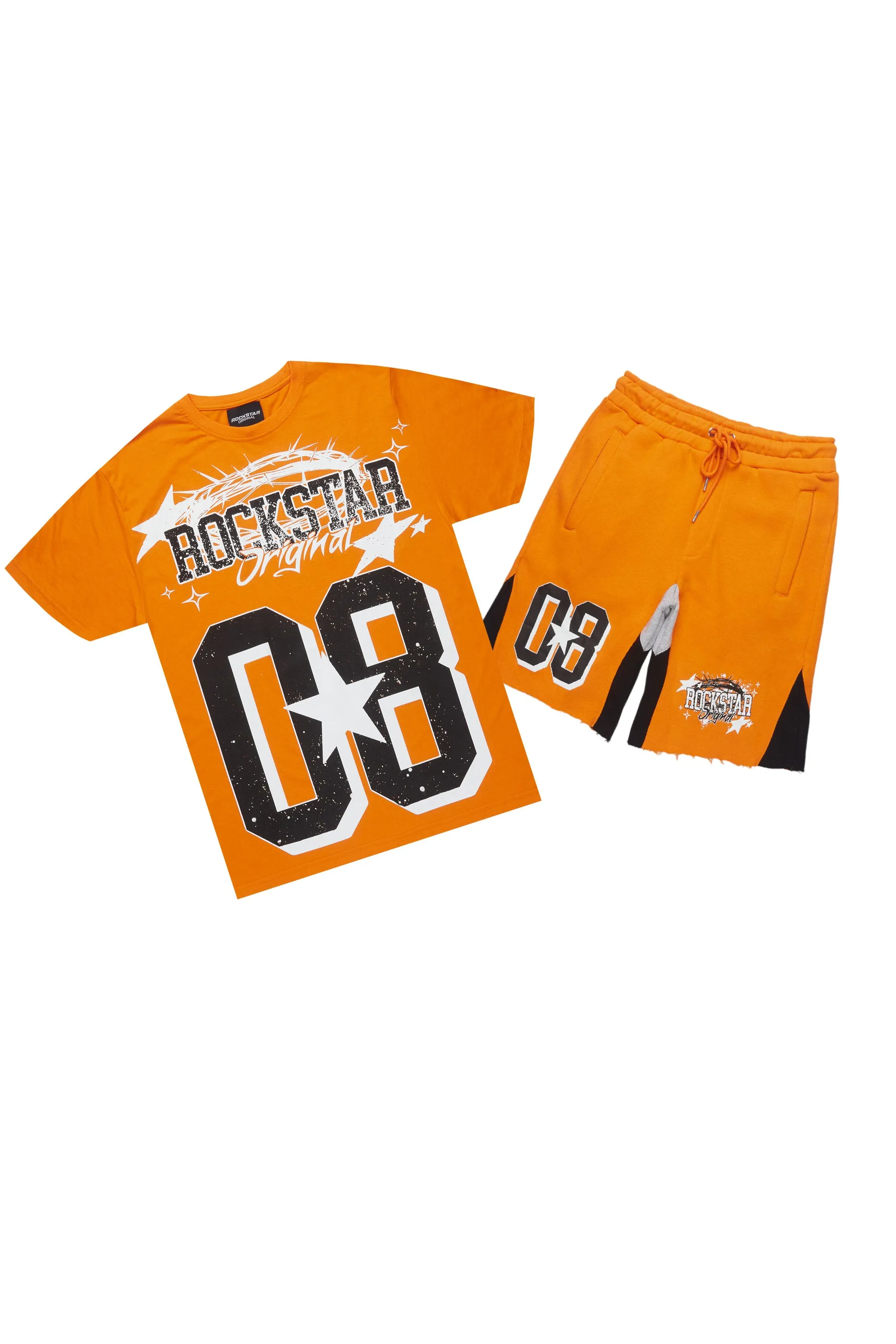 Allstar Orange/Black T-Shirt Short Set sold by Rockstar Original