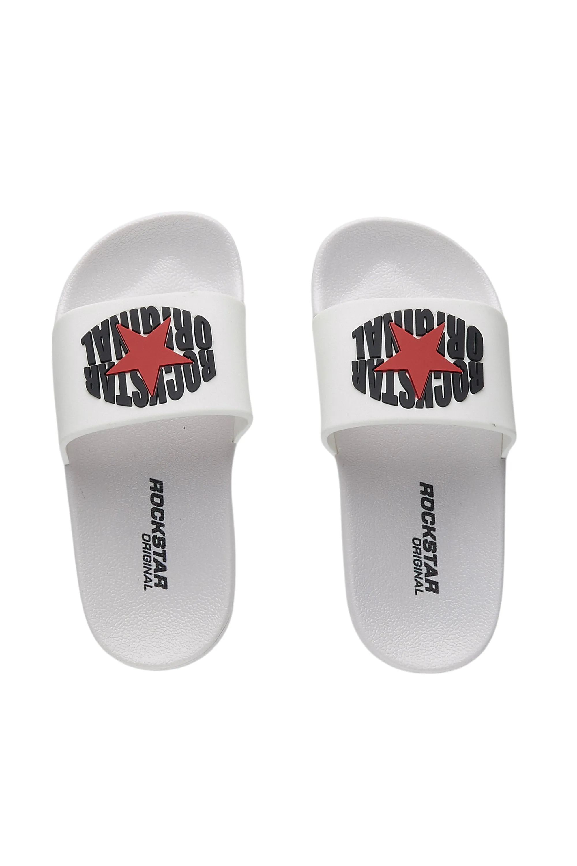 Girls State White/Black Slides sold by Rockstar Original product image thumbnail 3