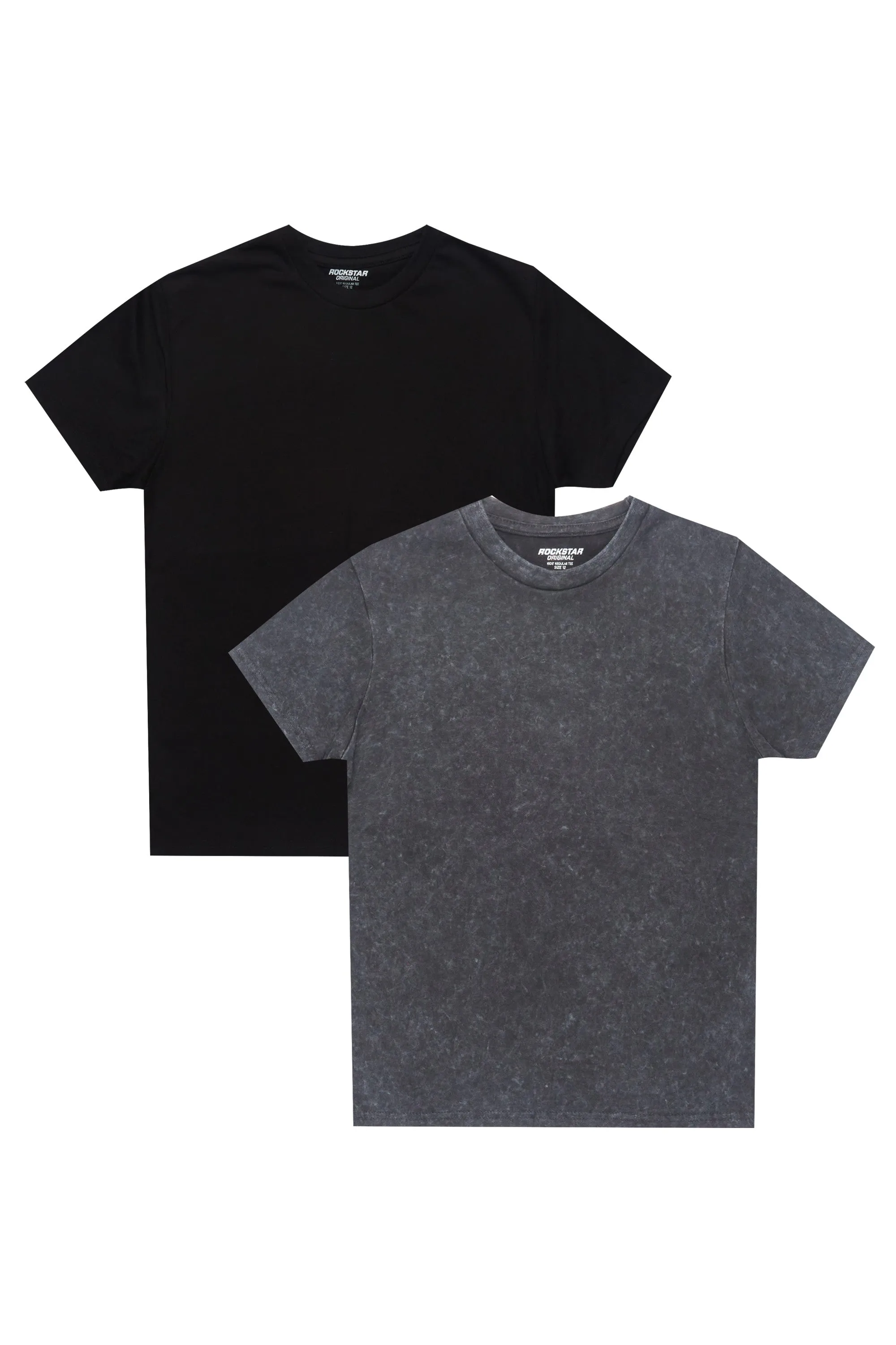 Boys Basic Vintage/Black T-Shirt Bundle 2 Pack sold by Rockstar Original