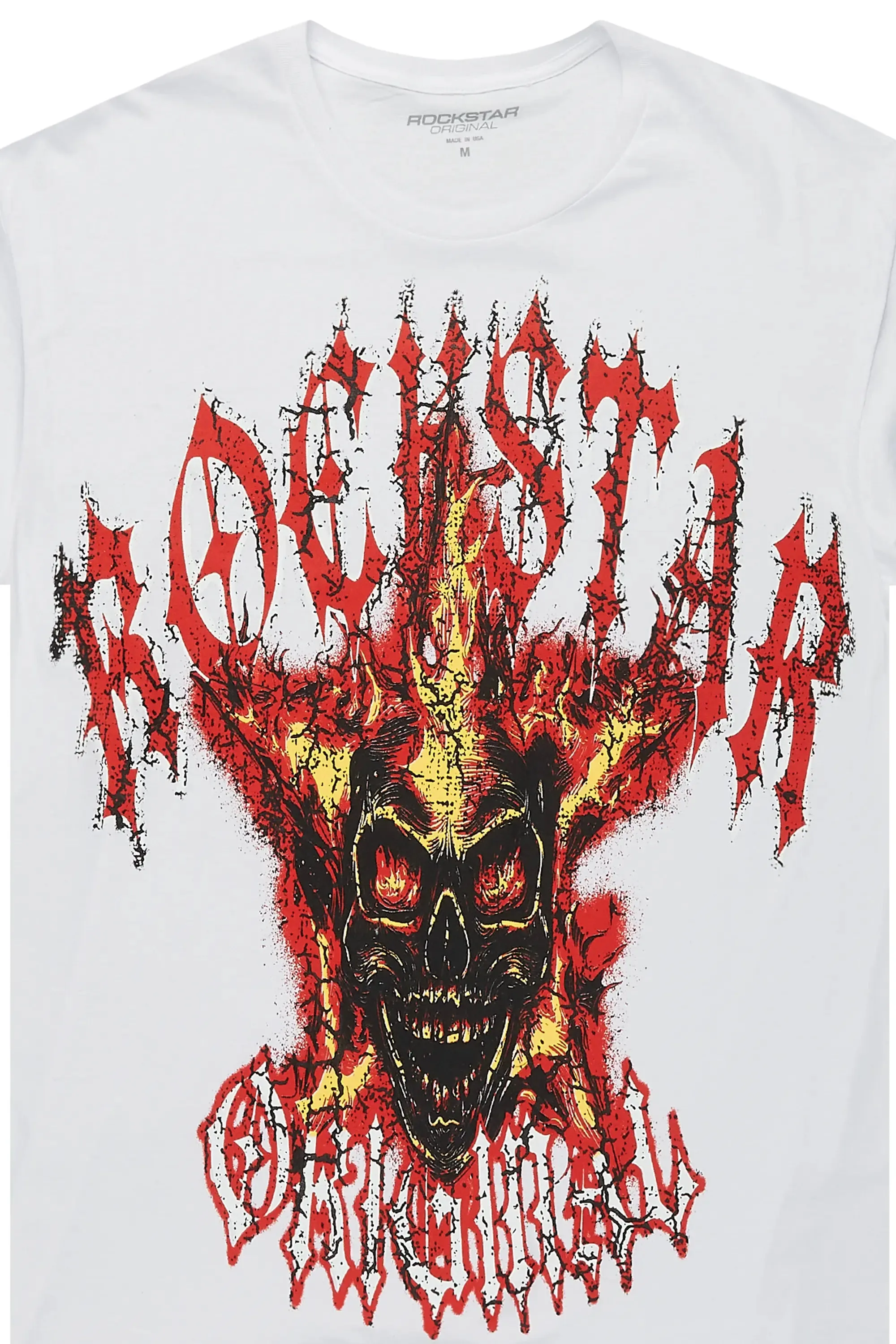 Kalvin White Oversized Graphic T-Shirt sold by Rockstar Original product image thumbnail 5