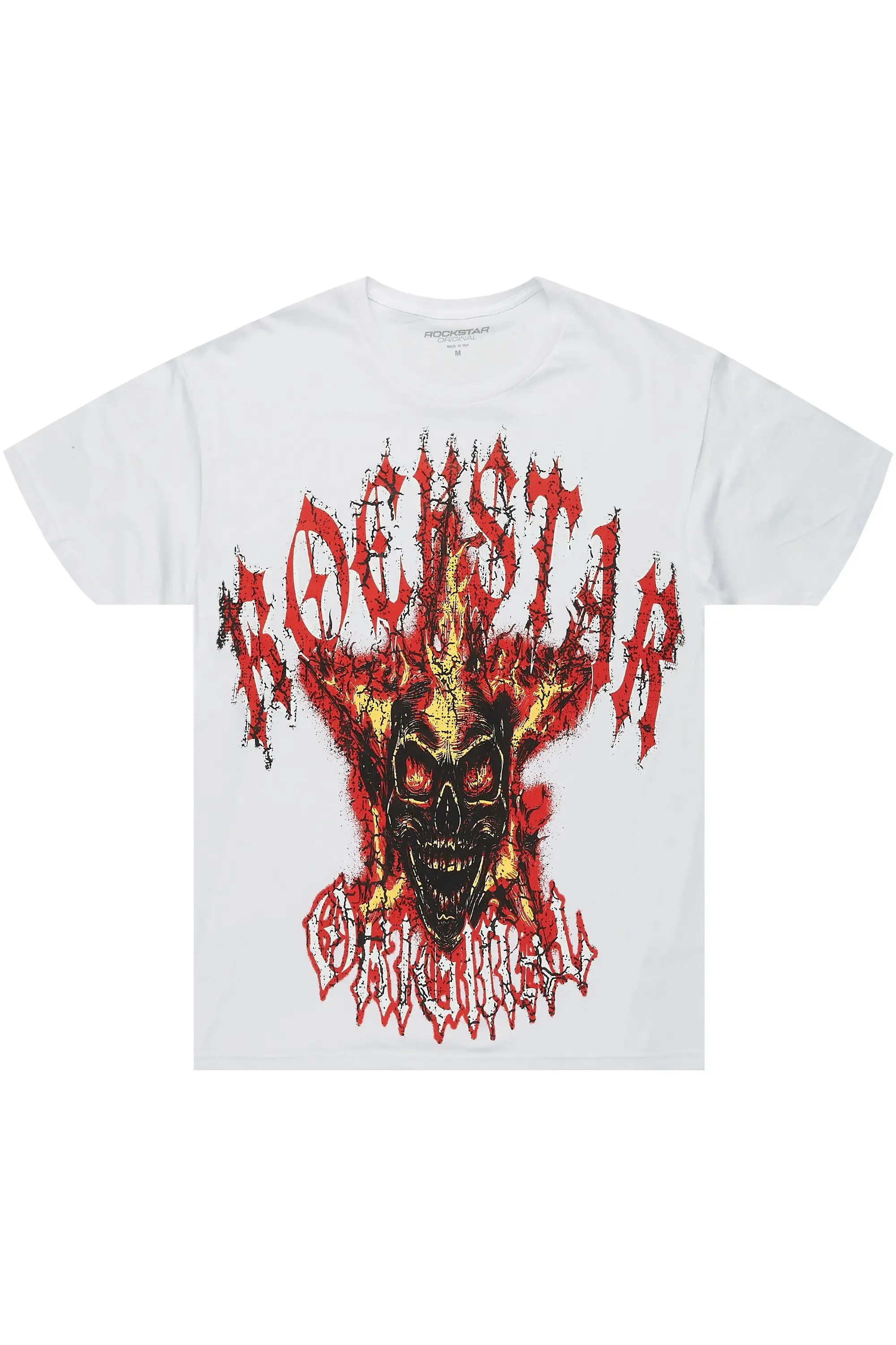 Kalvin White Oversized Graphic T-Shirt sold by Rockstar Original