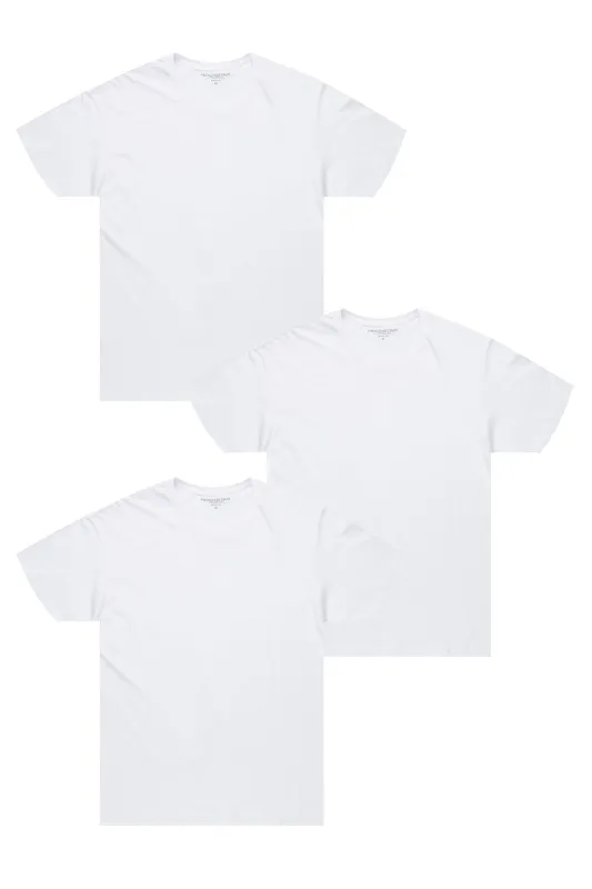 Basic Rockstar White 3 Pack Plain T-Shirts sold by Rockstar Original
