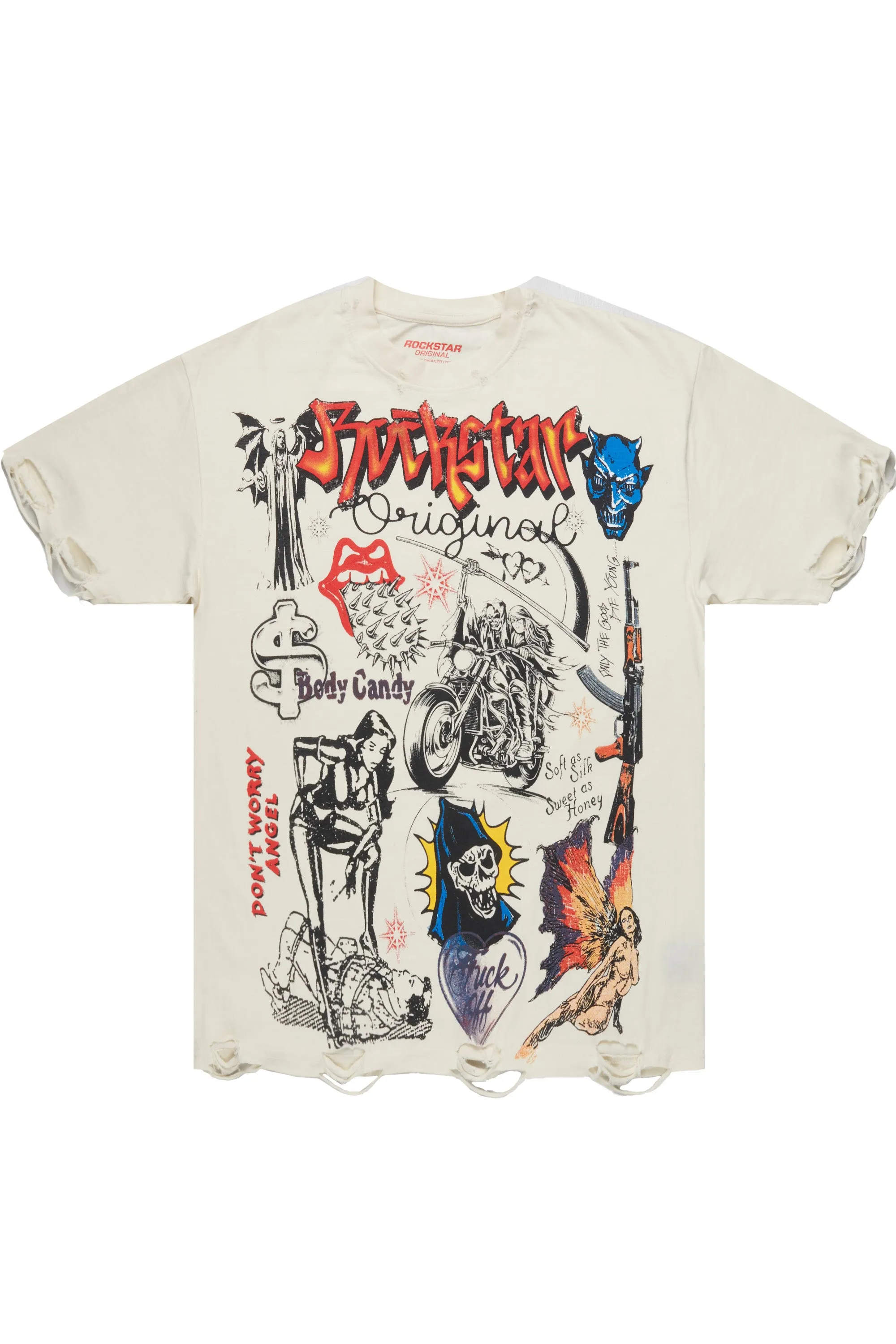 Shoota Vintage Sand Oversized Graphic T-Shirt sold by Rockstar Original