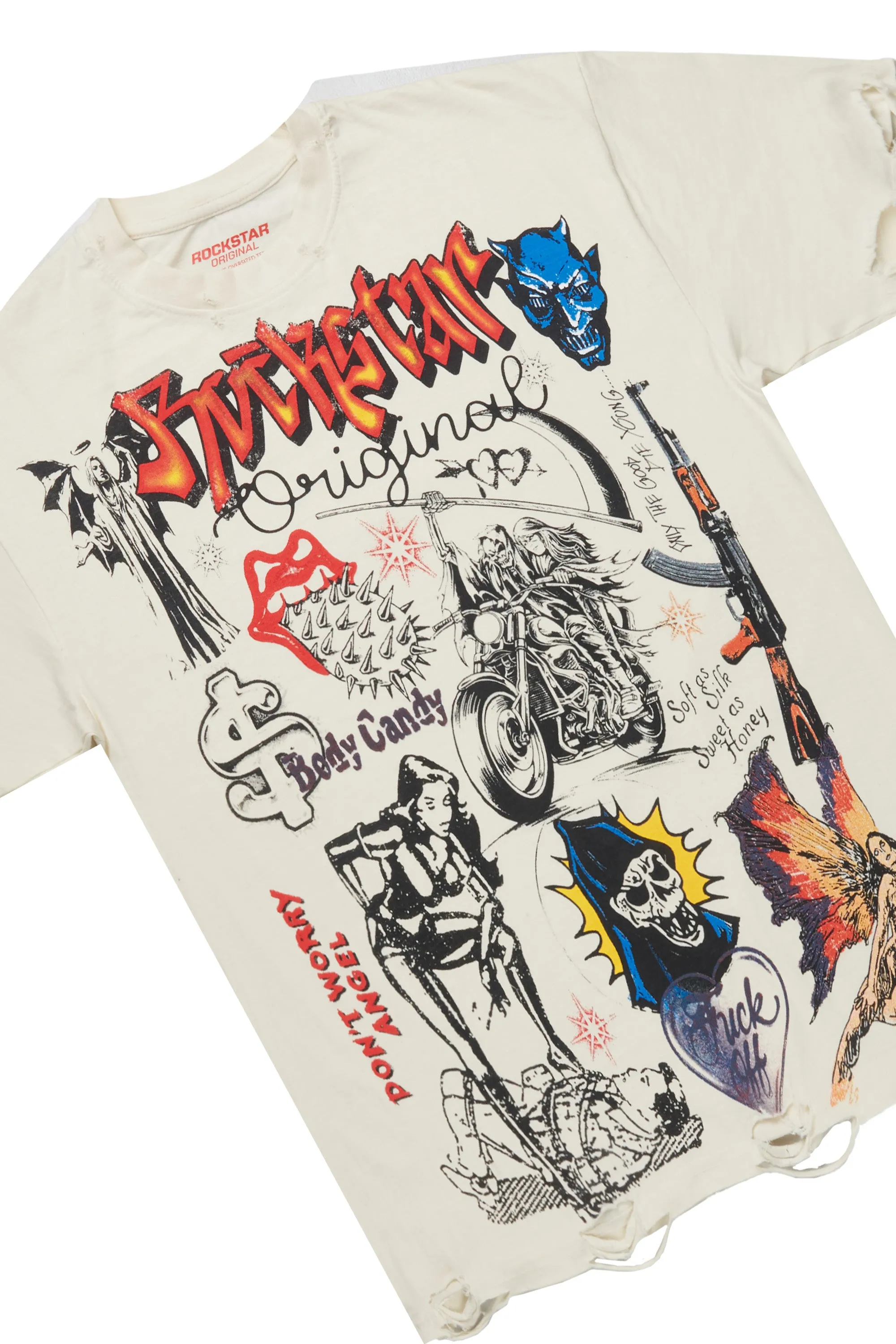 Shoota Vintage Sand Oversized Graphic T-Shirt sold by Rockstar Original product image thumbnail 2