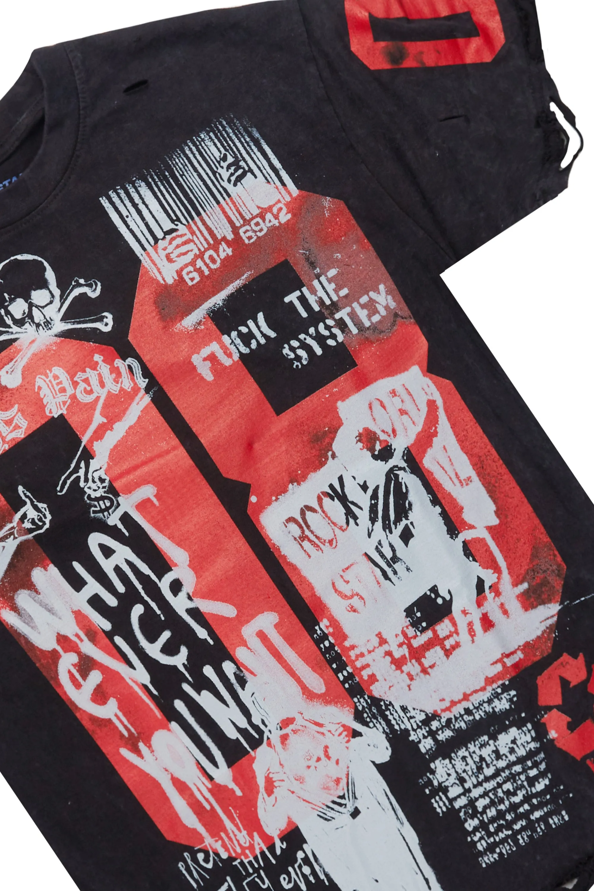 Grill Vintage Black Graphic Oversized T-Shirt sold by Rockstar Original product image thumbnail 3