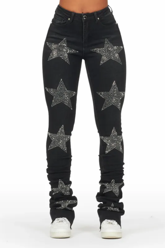 Stargirl Black Super Stacked Jean sold by Rockstar Original