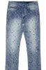 Glit Dark Blue Rhinestone Stacked Flare Jean sold by Rockstar Original