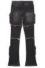 Shift Dark Grey Stacked Flare Jean sold by Rockstar Original