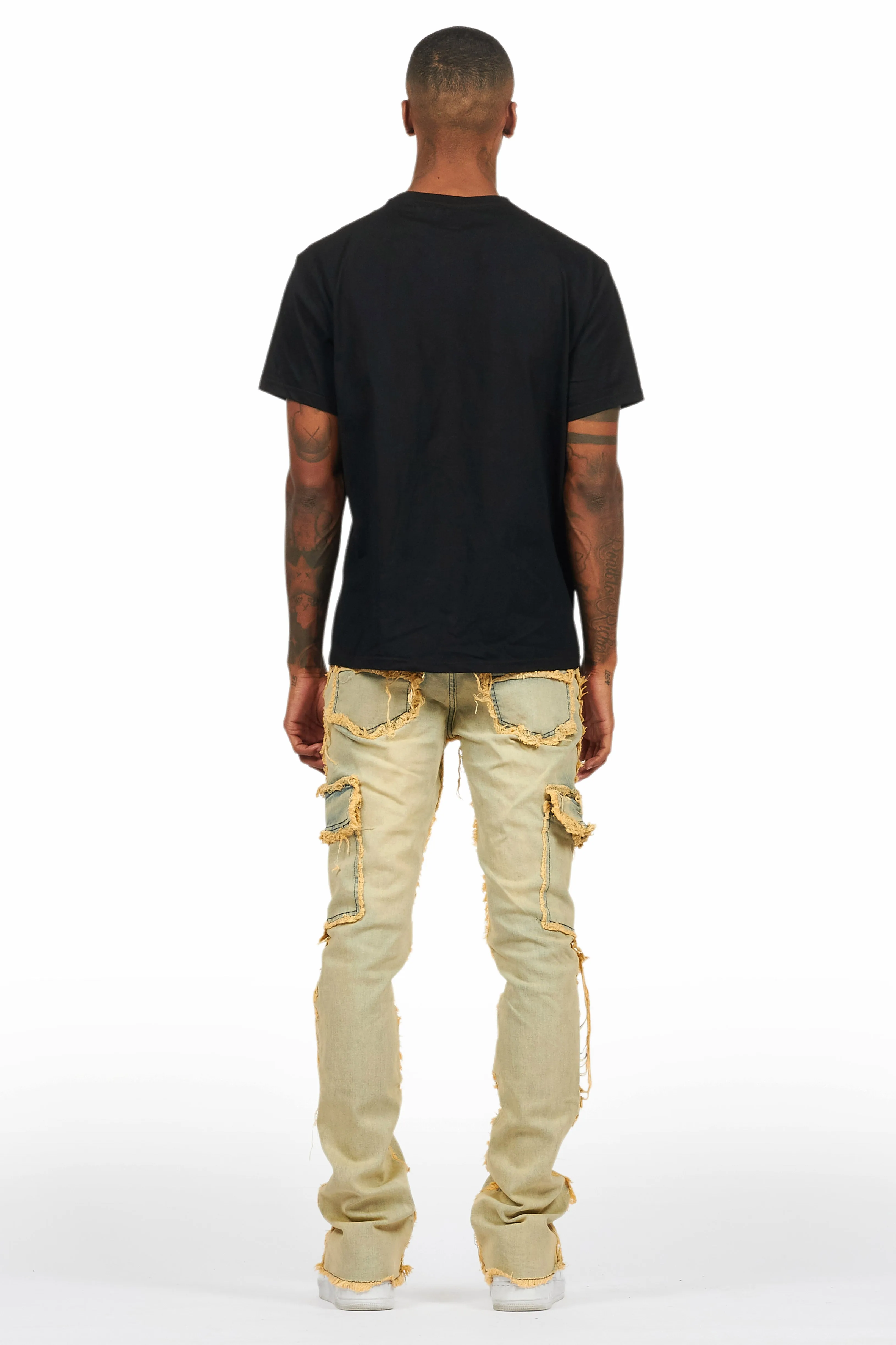 Revved Dirty Blue Stacked Flare Jean sold by Rockstar Original product image thumbnail 5