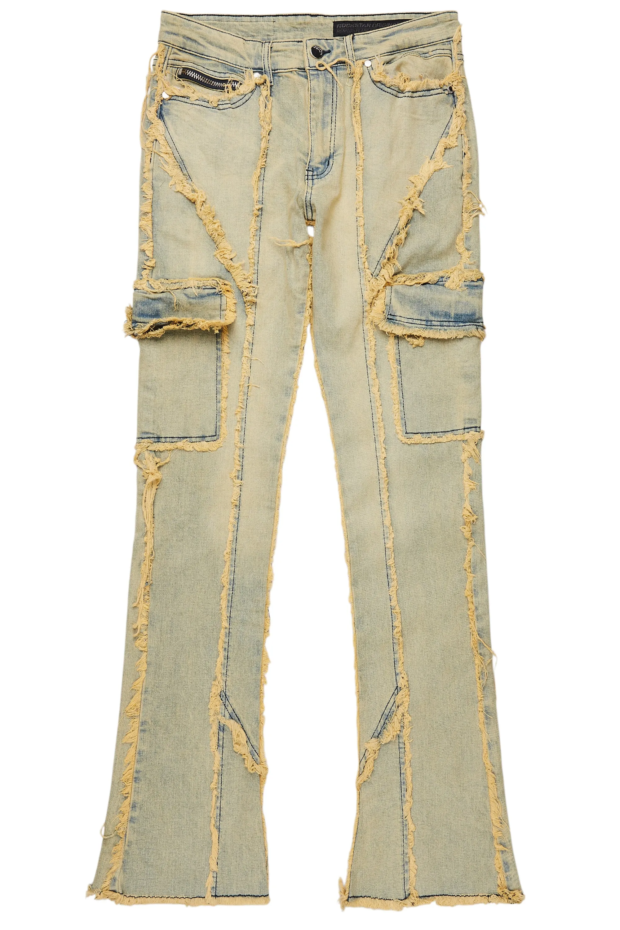 Revved Dirty Blue Stacked Flare Jean sold by Rockstar Original product image thumbnail 2