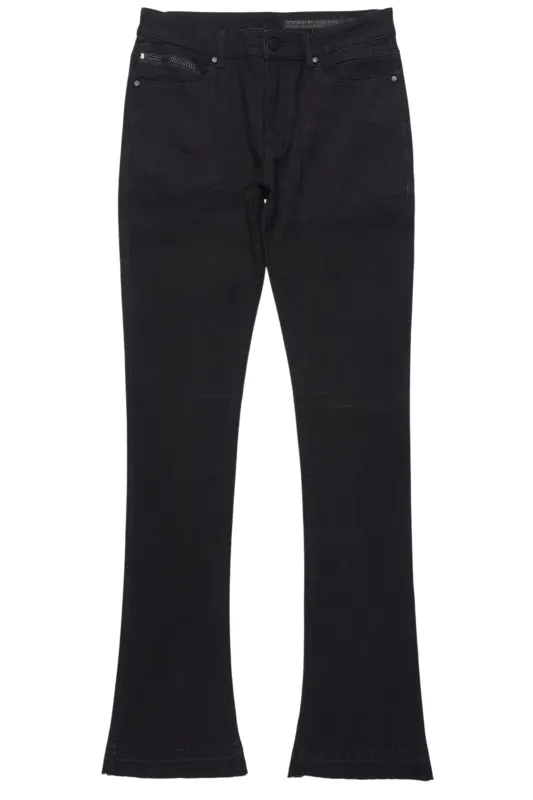 Drick Jet Black Regular Fit Flare Jean sold by Rockstar Original