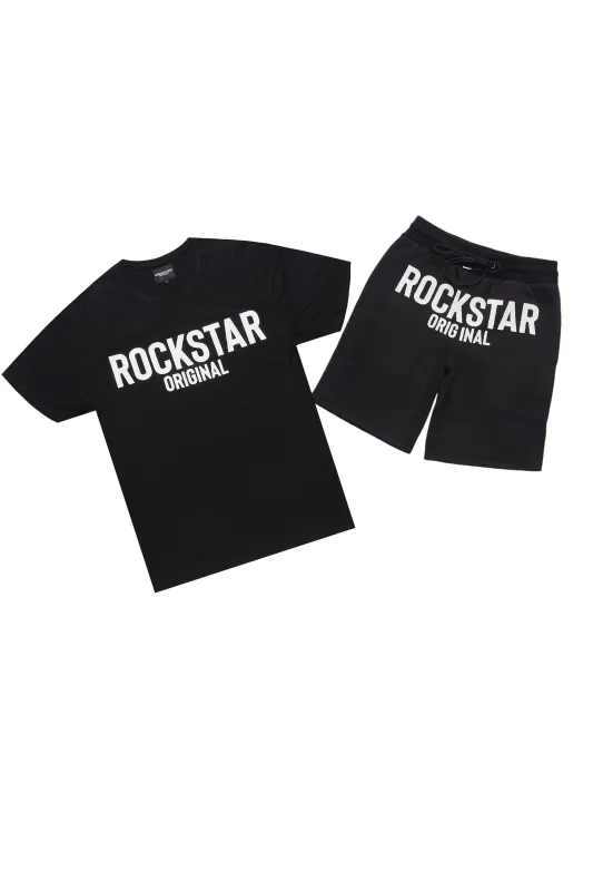 Sana Black/White T-Shirt Short Set sold by Rockstar Original