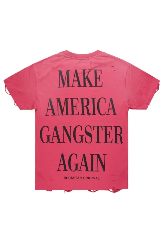 Drako Fuchsia Oversized Graphic T-Shirt sold by Rockstar Original