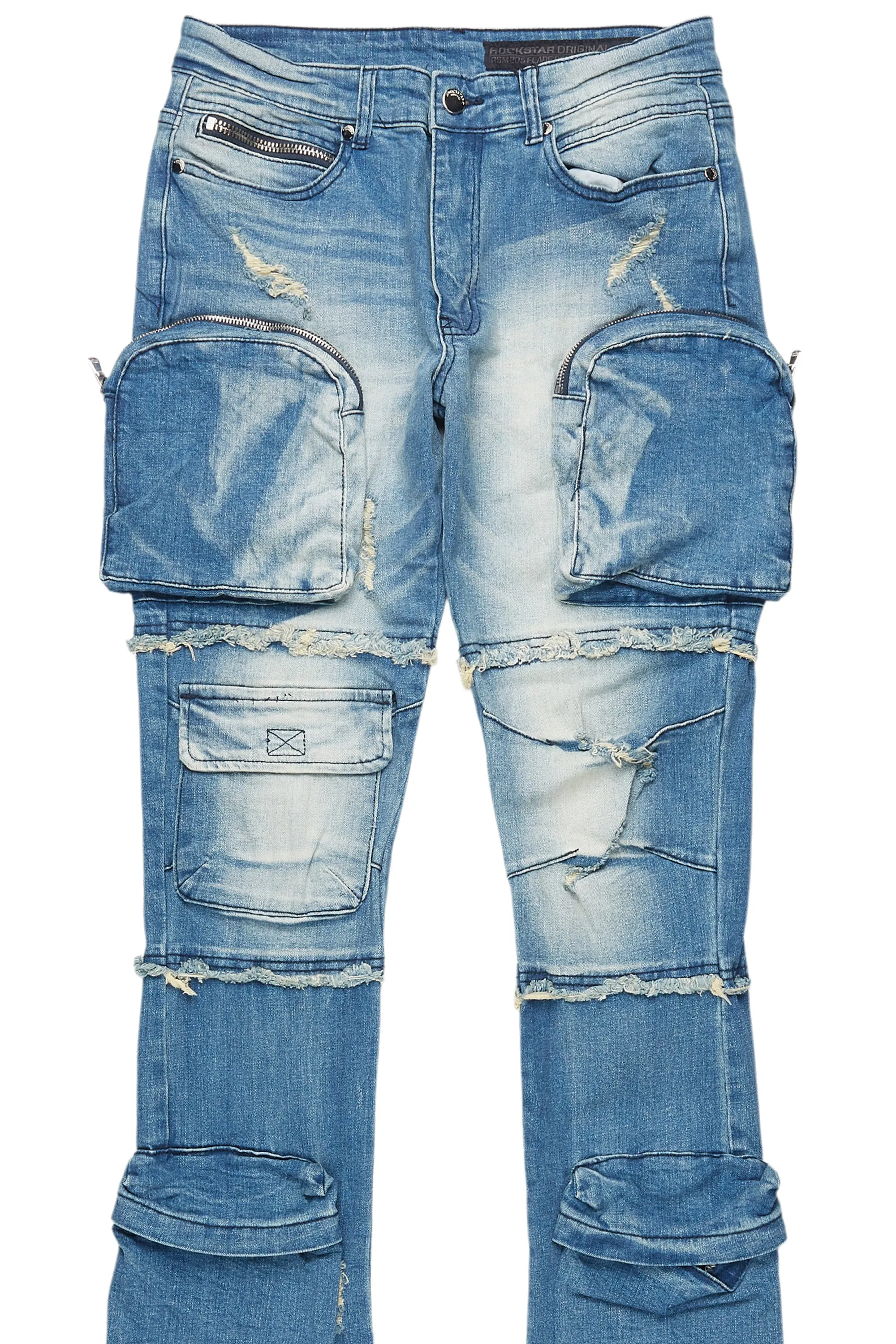 Shift Dirty Blue Stacked Flare Jean sold by Rockstar Original product image thumbnail 2