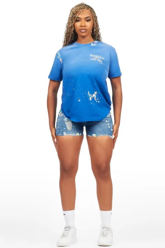 Aisha Blue Denim Short Set sold by Rockstar Original