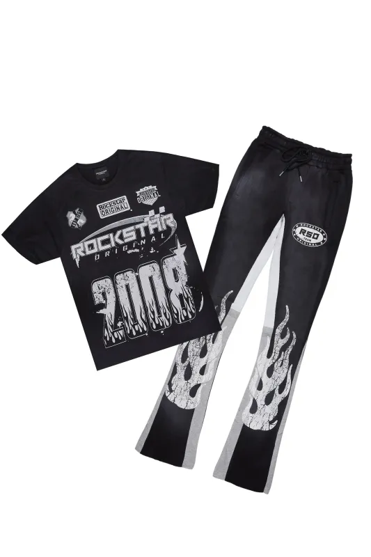 Amos Black T-Shirt/Stacked Flare Track Set sold by Rockstar Original