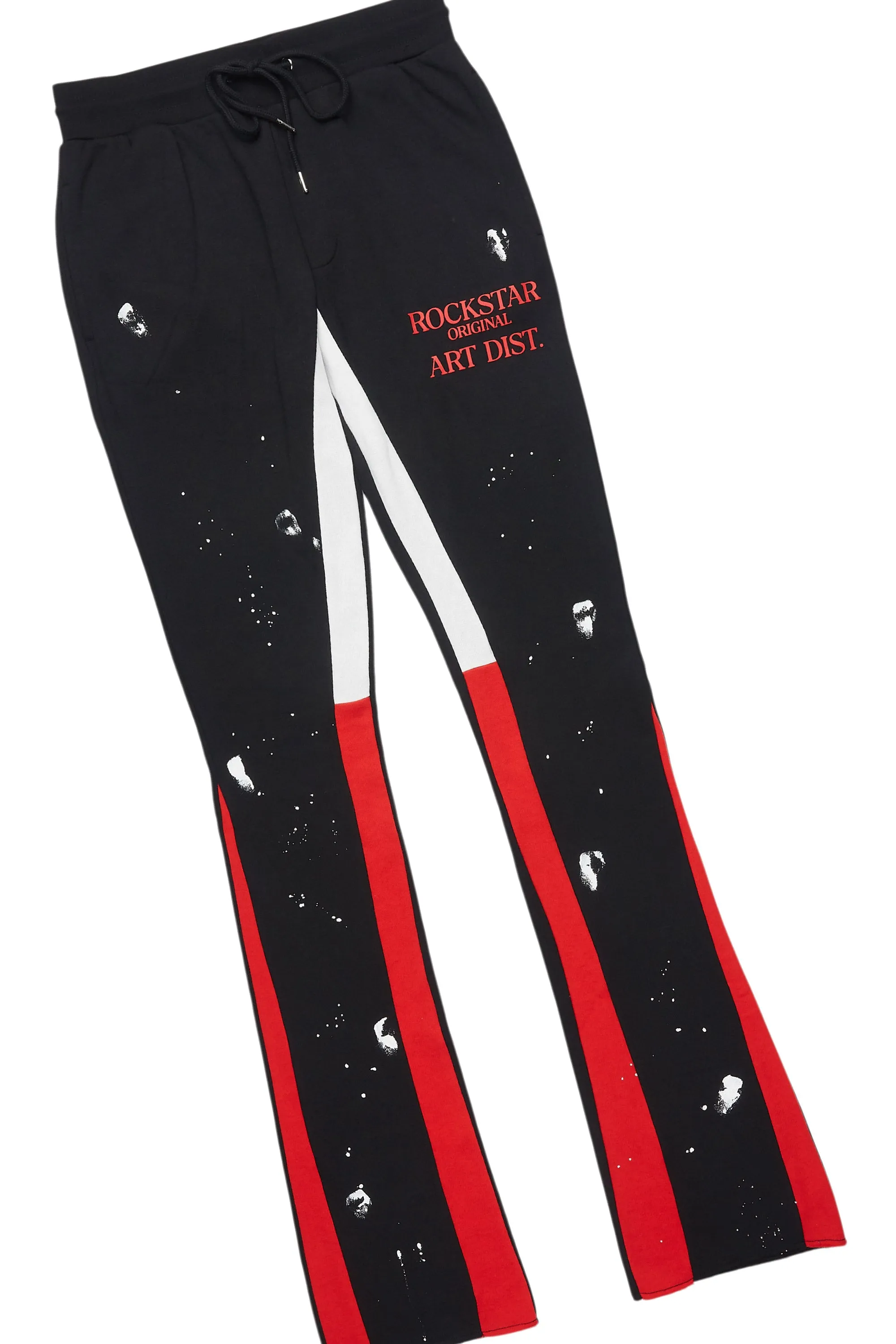 Raffer Black/Bright Red Hoodie/Stacked Flare Pant Set sold by Rockstar Original product image thumbnail 3