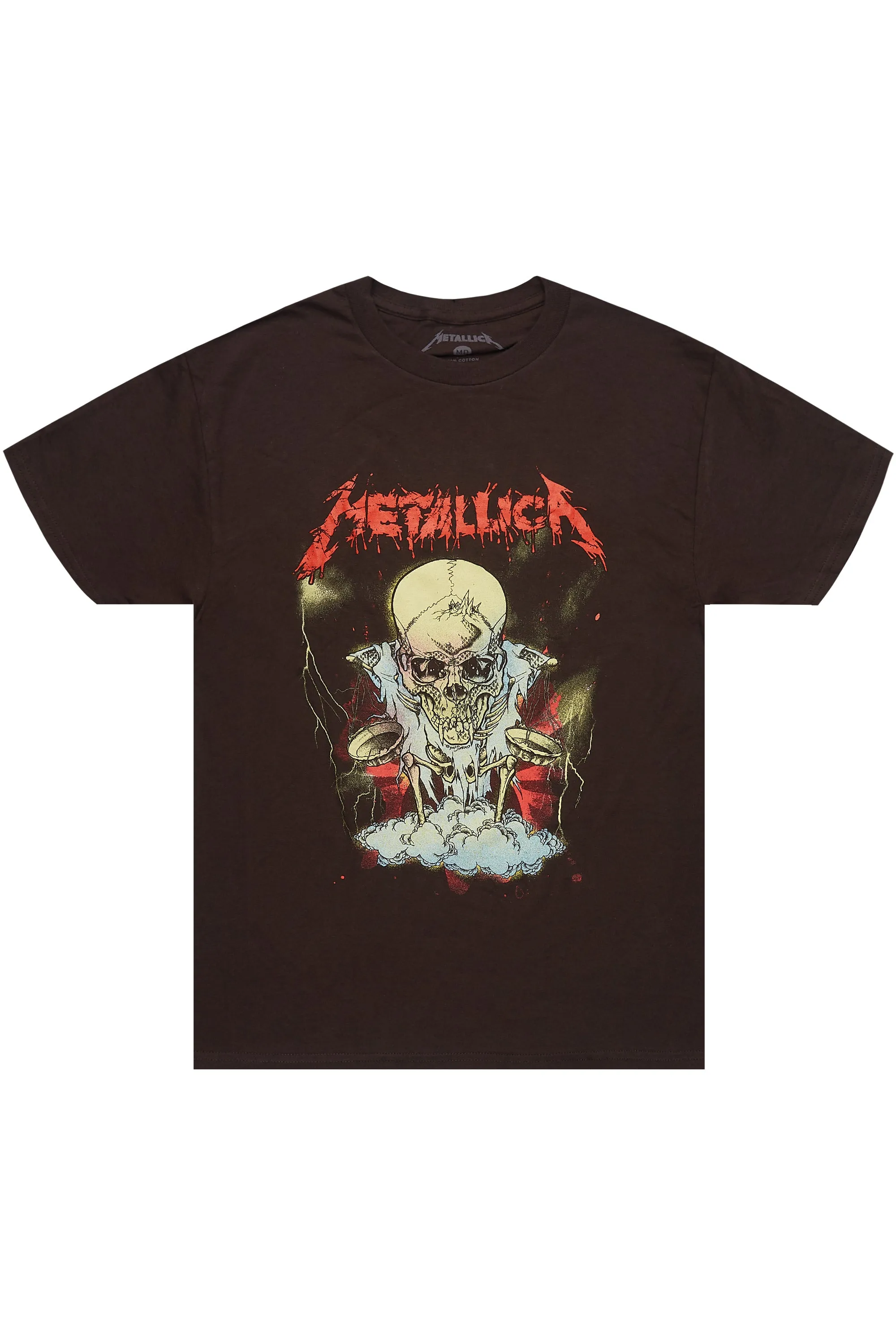 Metallica Skull Brown/Red Graphic T-Shirt sold by Rockstar Original