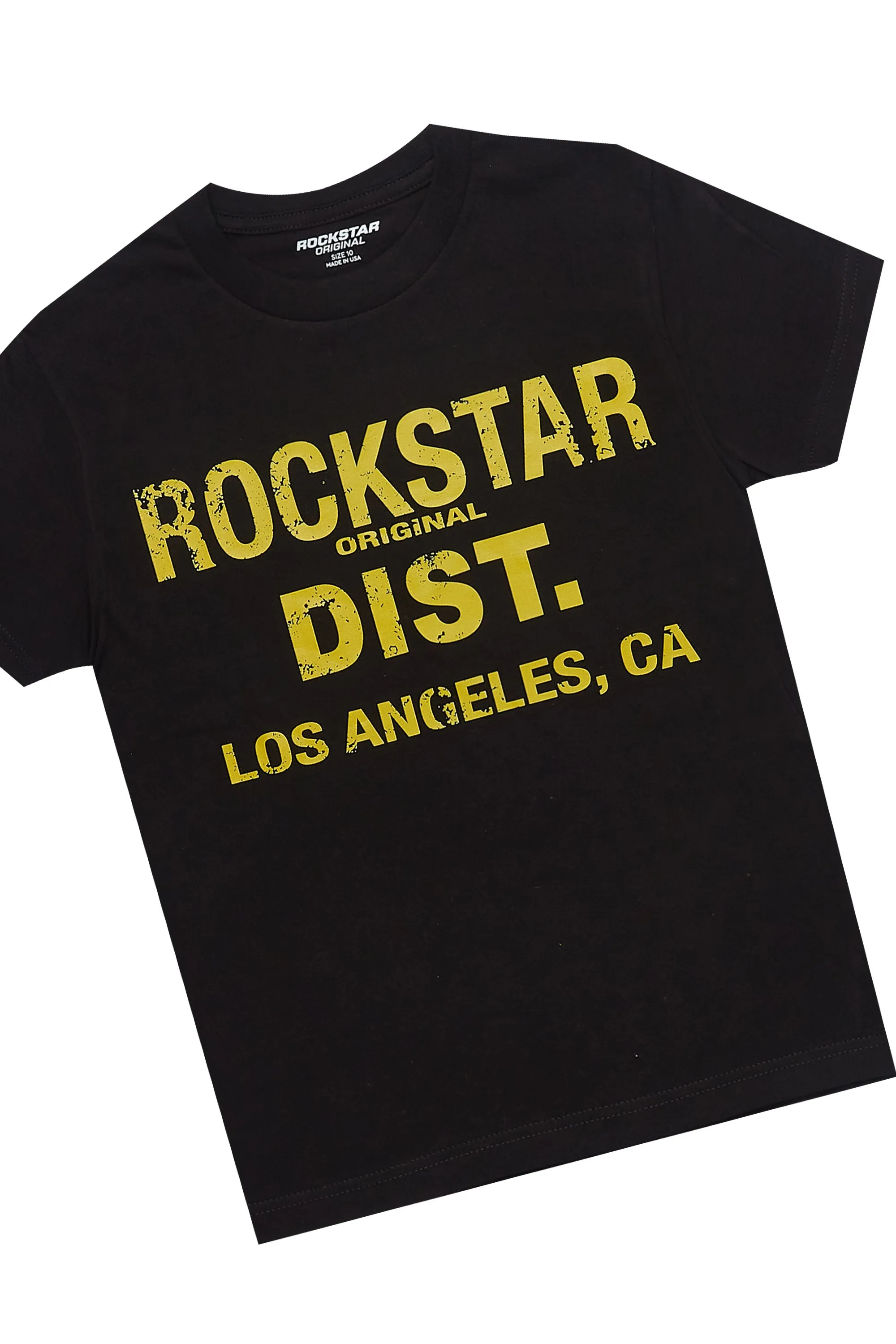 Boys Lake Black/Yellow T-Shirt/Yellow Short Set sold by Rockstar Original product image thumbnail 2