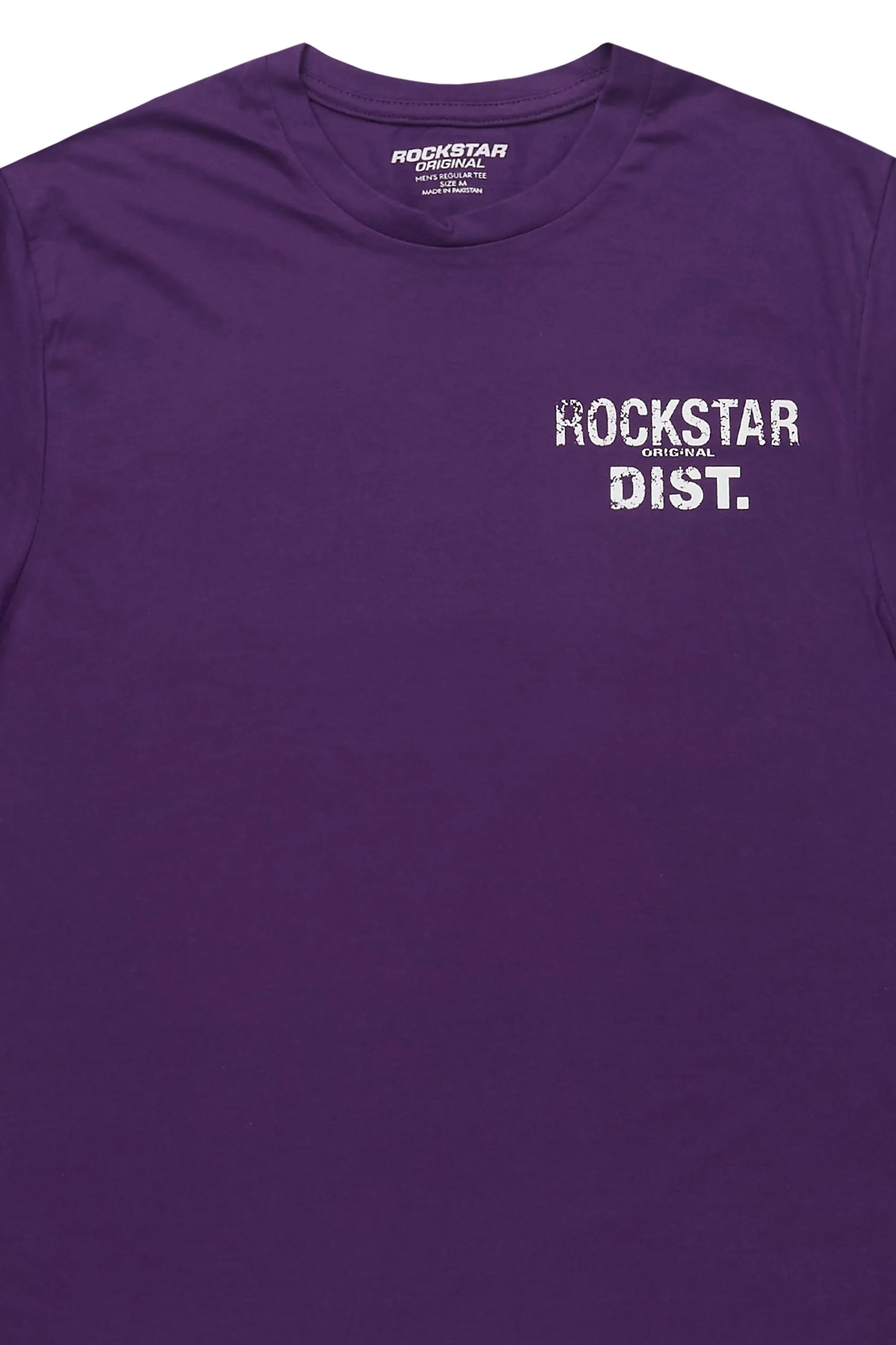 Lake Purple/White Graphic T-Shirt sold by Rockstar Original product image thumbnail 3