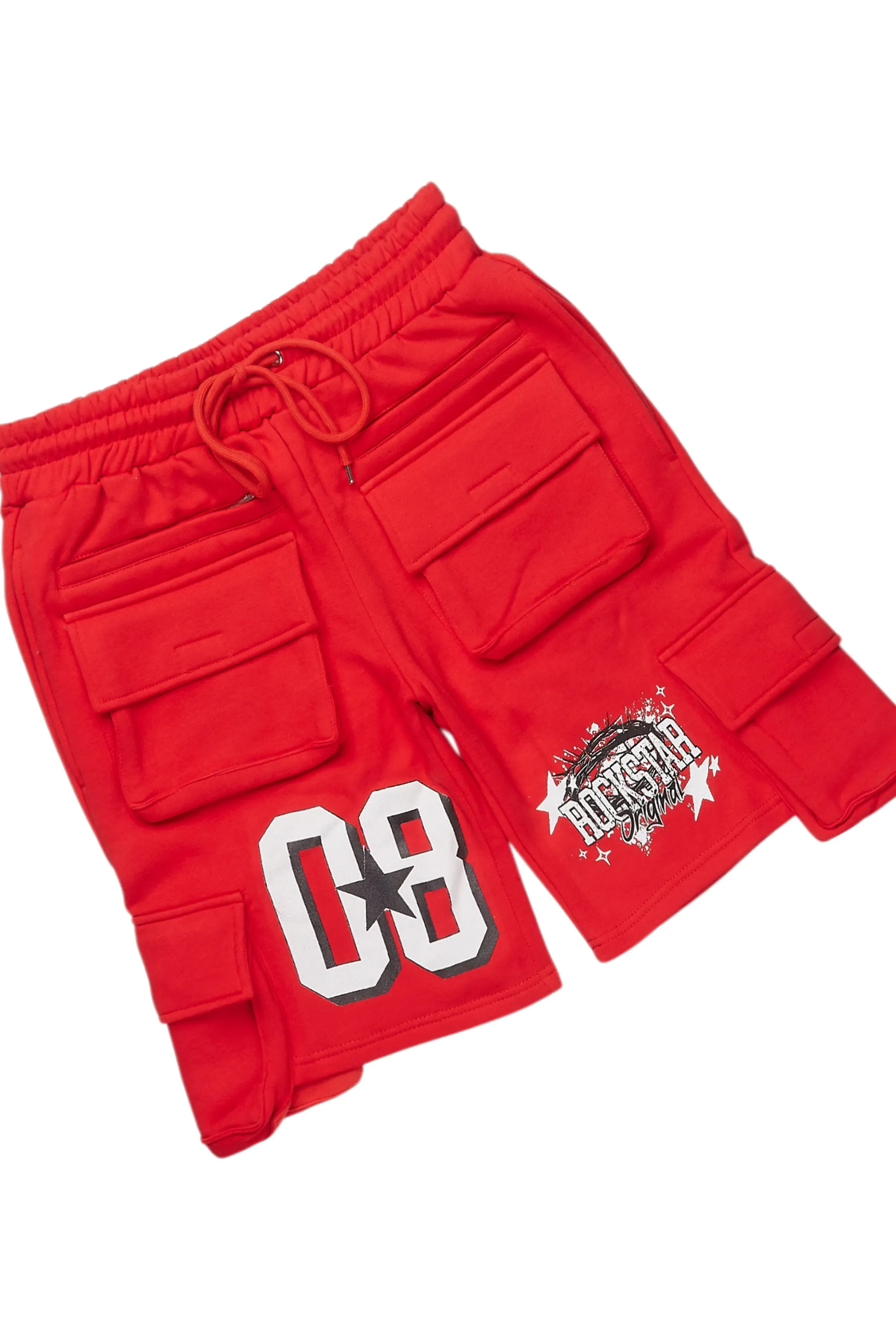 AllStar Red/White T-Shirt Cargo Short Set sold by Rockstar Original product image thumbnail 3