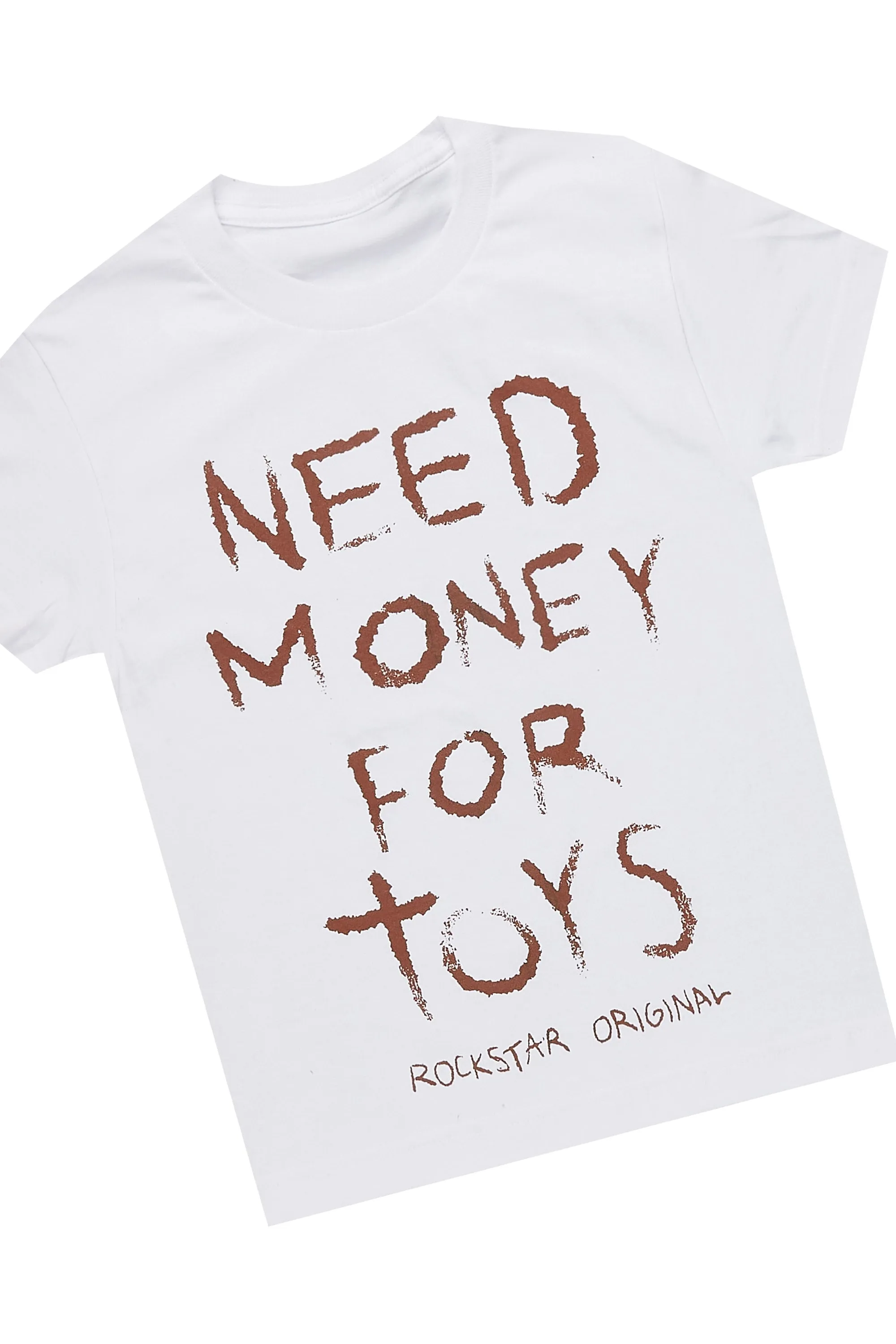 Boys M4 Toys White/Brown T-Shirt/Short Set sold by Rockstar Original product image thumbnail 2