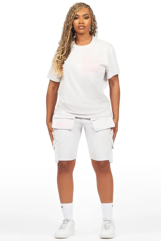 Neusa Grey T-Shirt Cargo Short Set sold by Rockstar Original