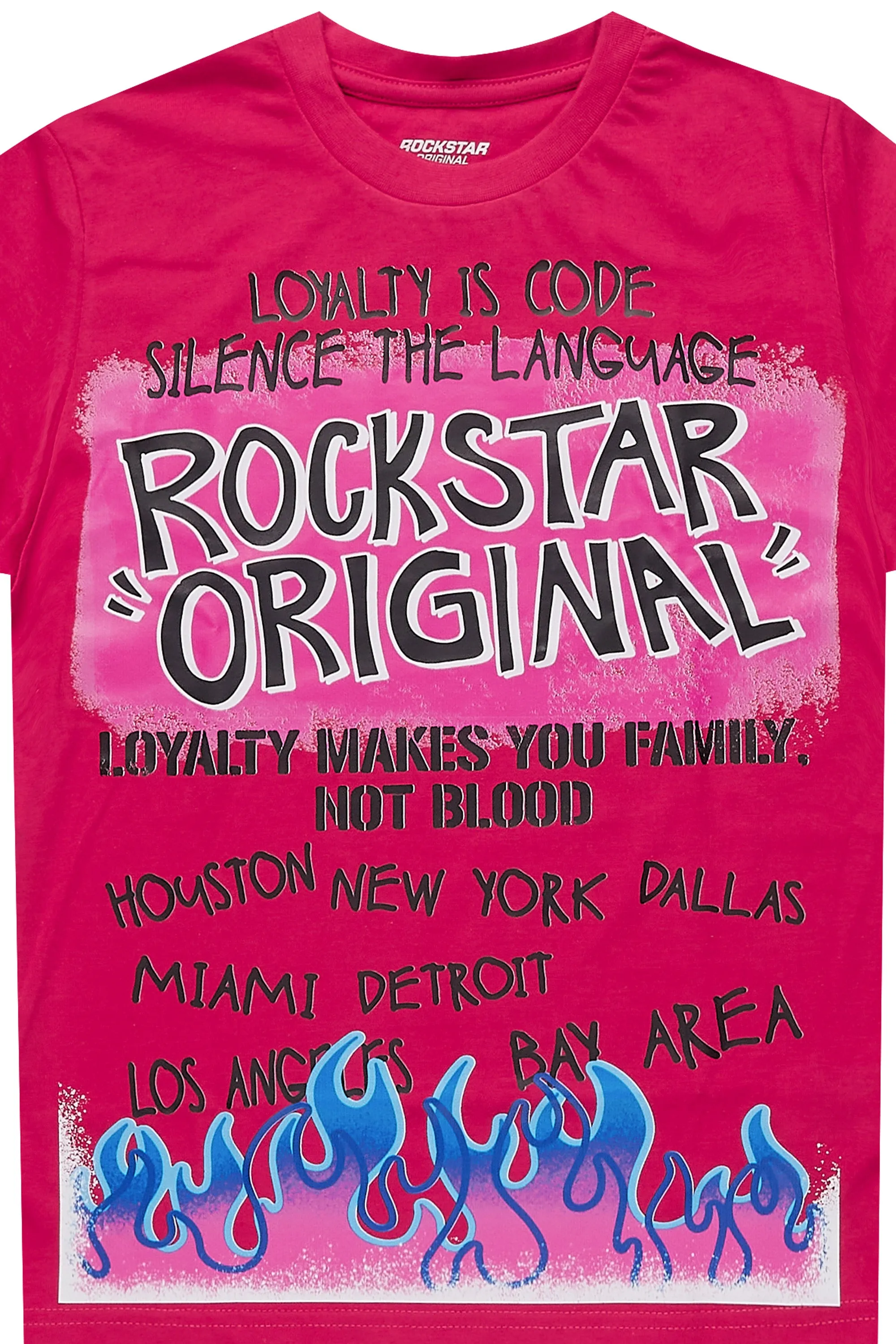 Girls Bridgette Fuchsia/Black Graphic T-Shirt sold by Rockstar Original product image thumbnail 2