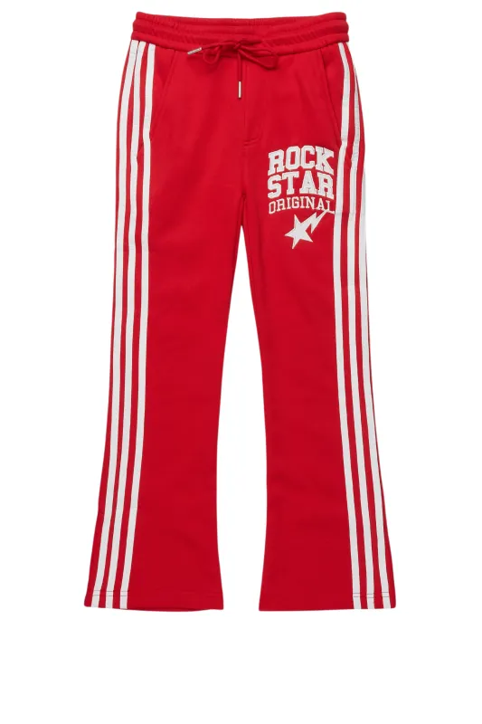 Girls Gerrit  Red  Baggy Stacked Flare Pants sold by Rockstar Original